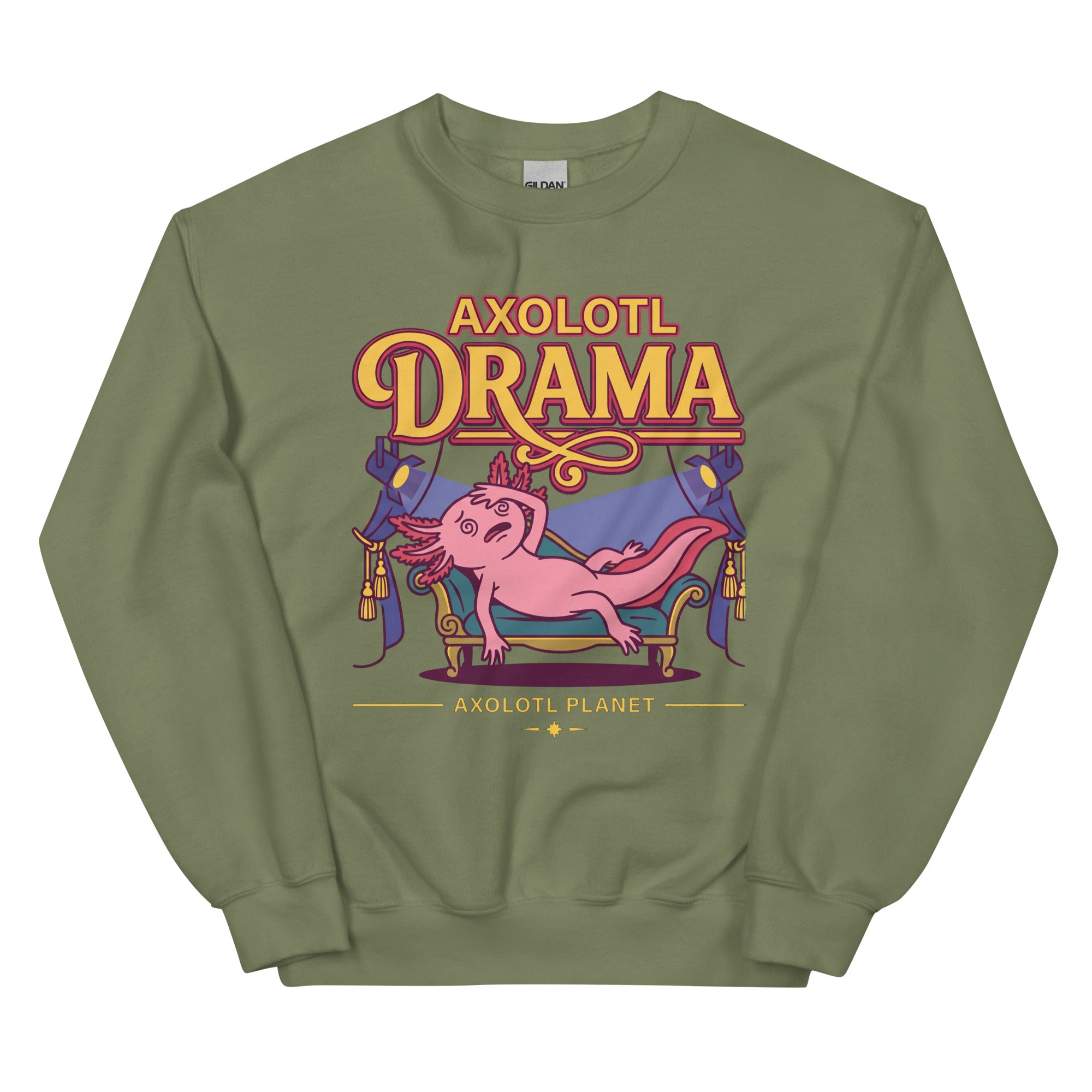 Axolotl Drama axolotl Sweatshirt mockup