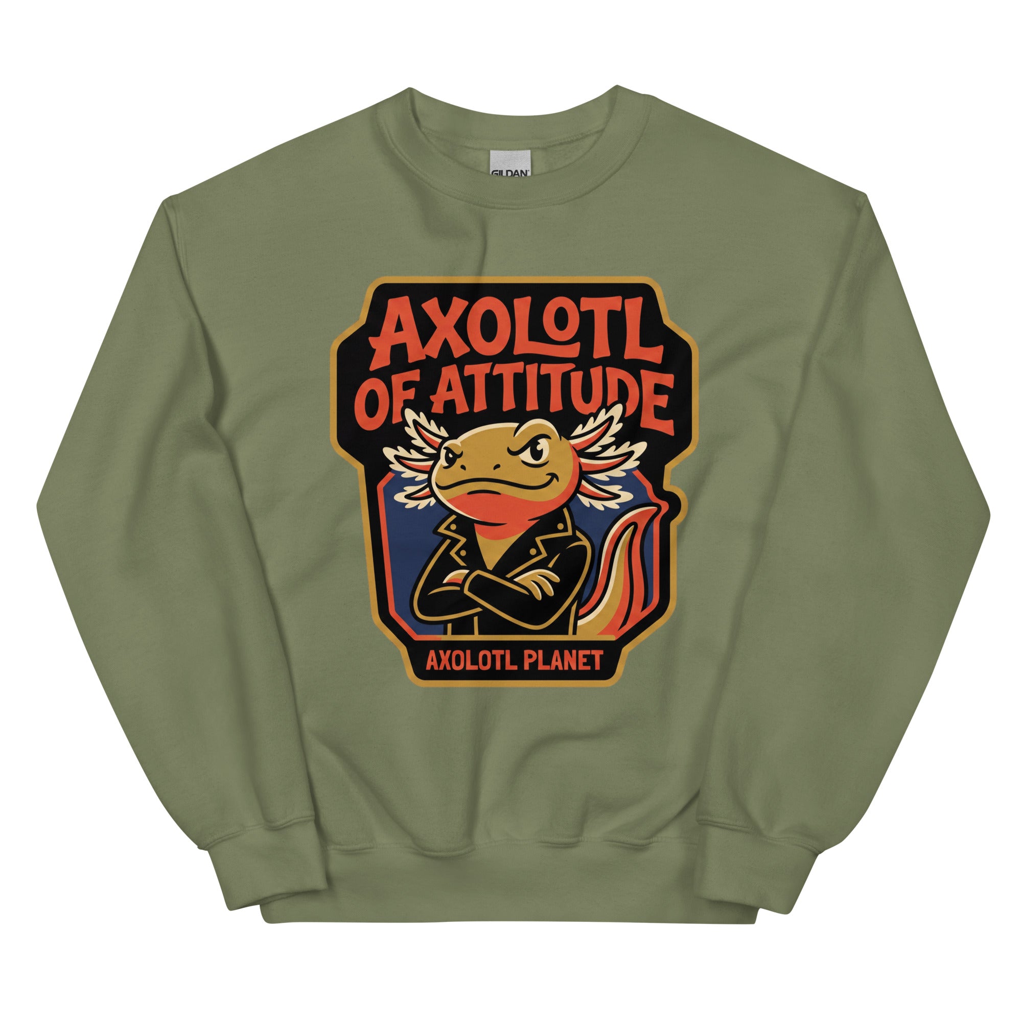 Axolotl of Attitude axolotl Sweatshirt mockup