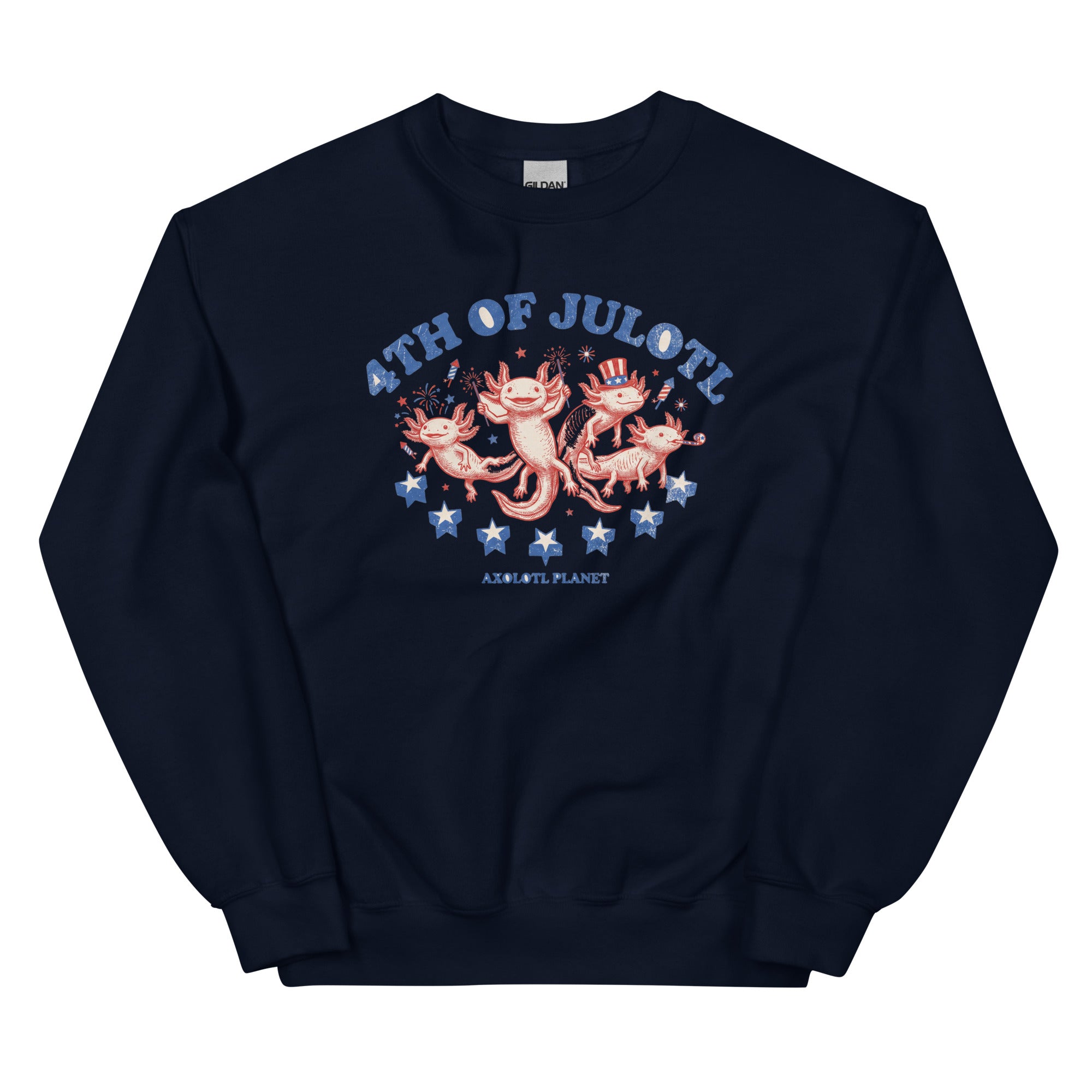 4th of Julotl Parade axolotl Sweatshirt mockup