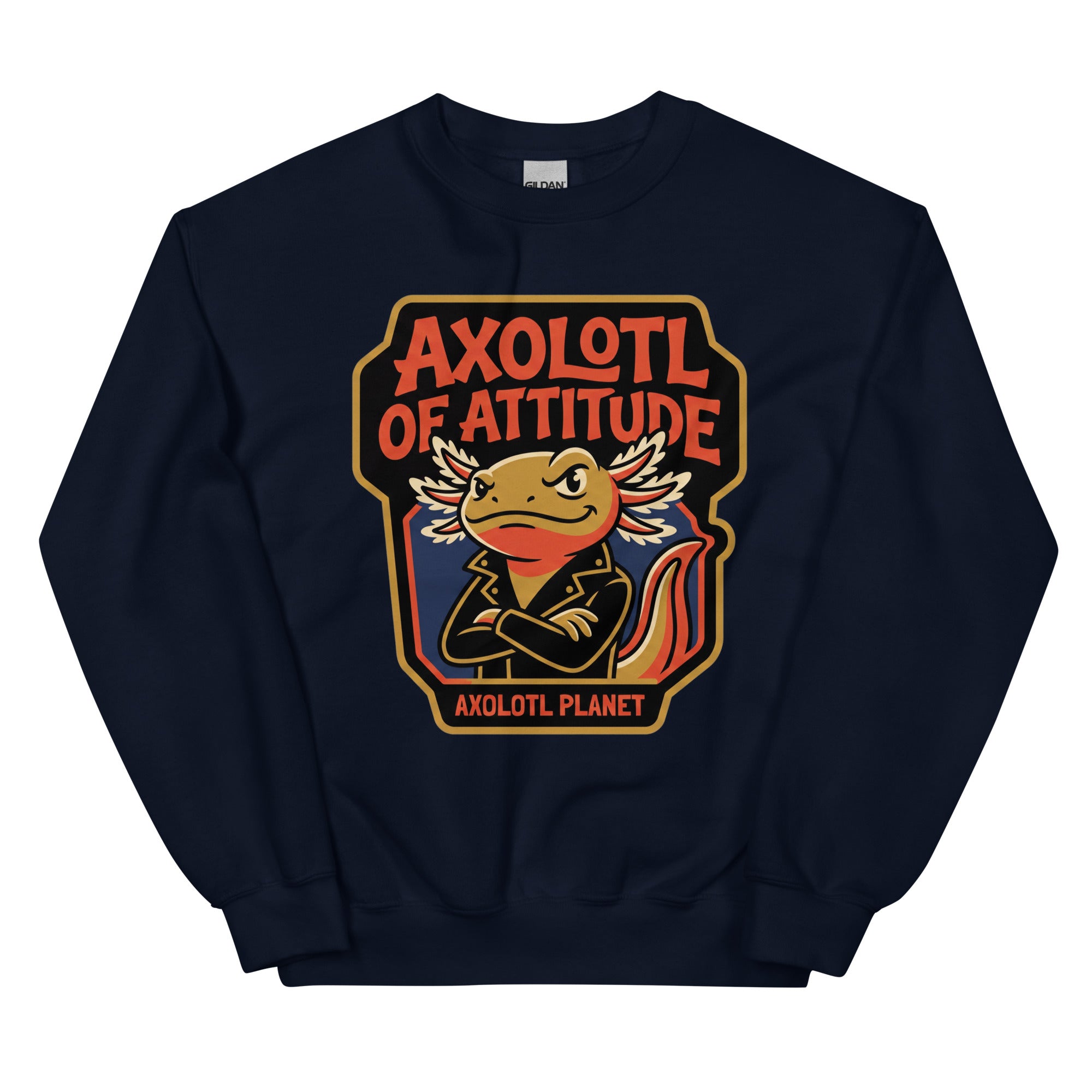 Axolotl of Attitude axolotl Sweatshirt mockup