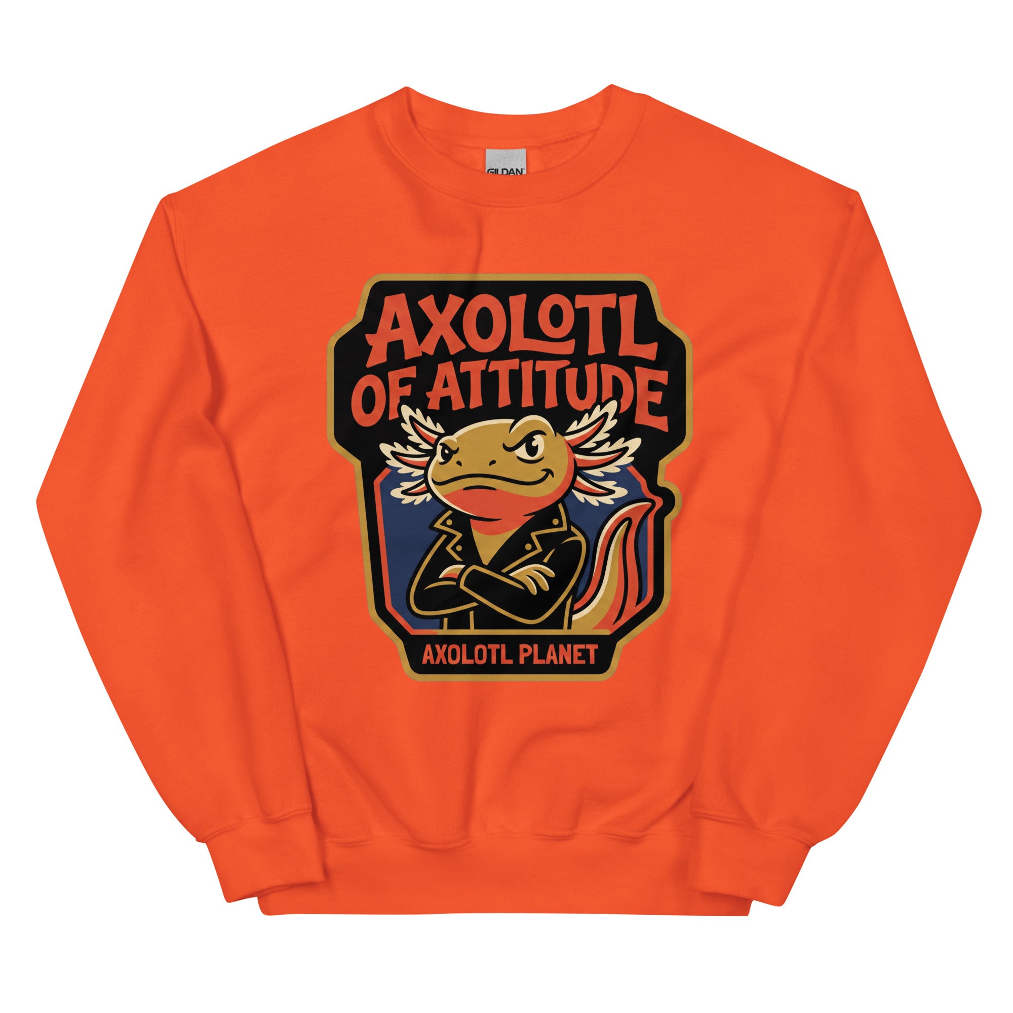 Axolotl of Attitude axolotl Sweatshirt mockup