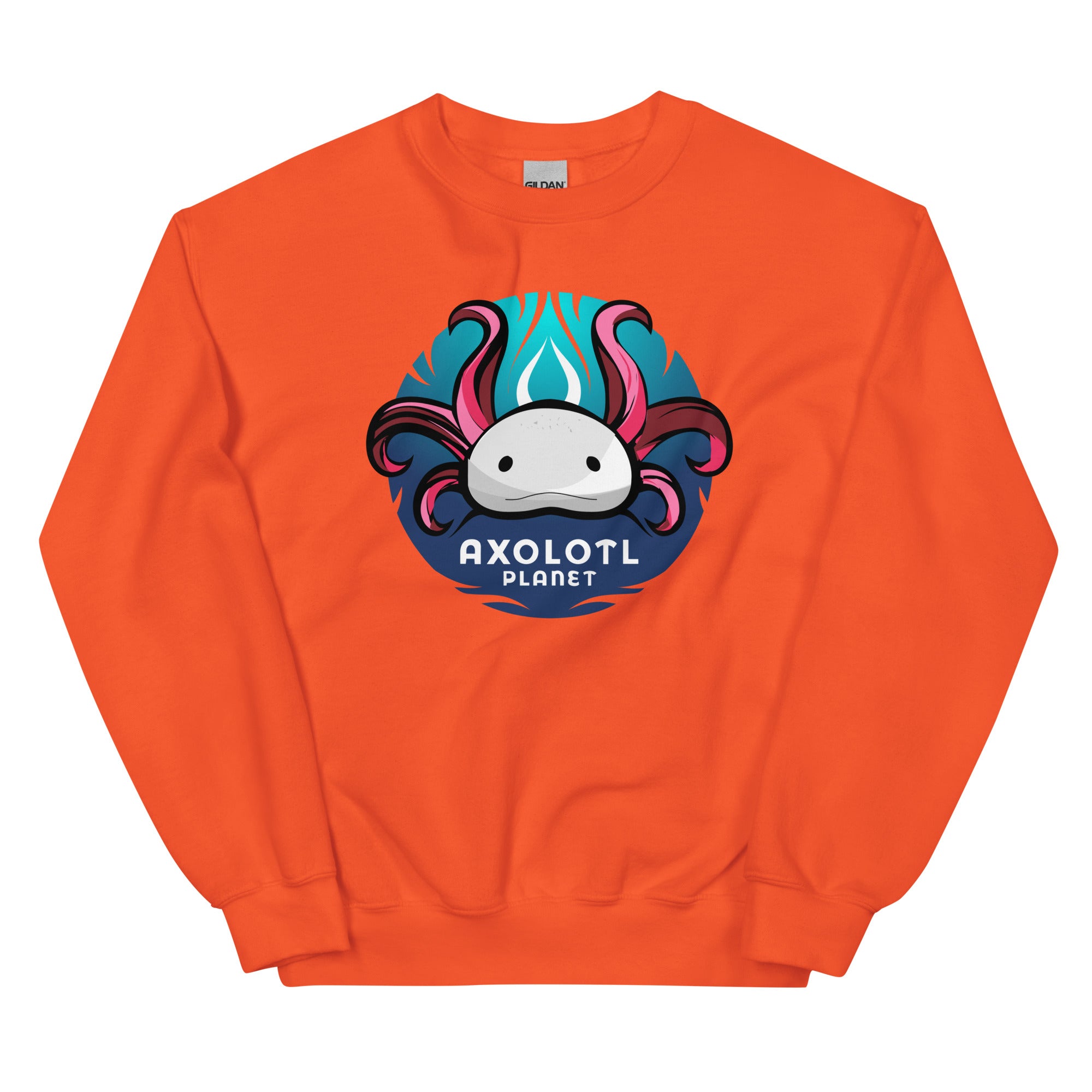 Axolotl Planet Logo axolotl Sweatshirt mockup