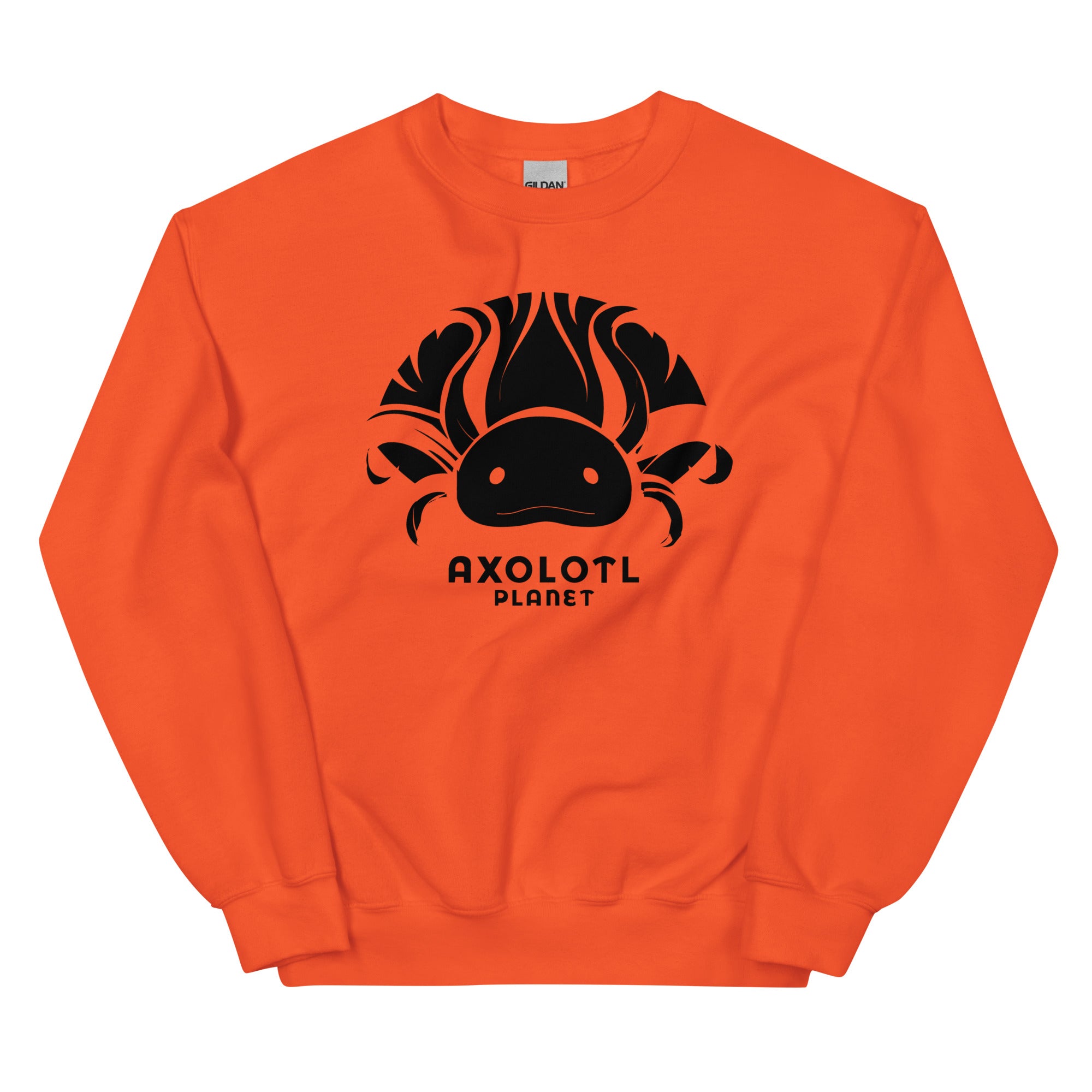 Axolotl Planet Logo (Black) axolotl Sweatshirt mockup