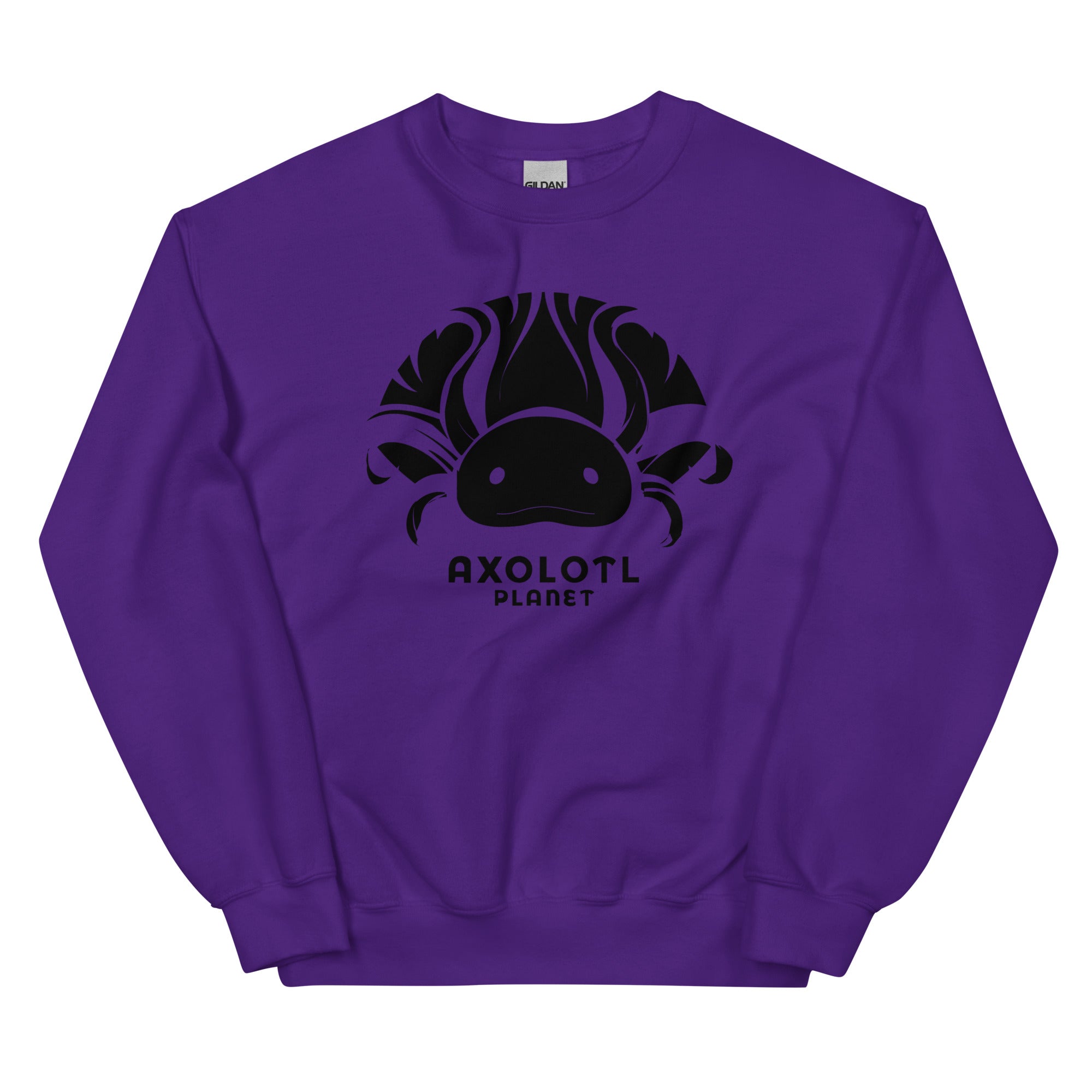 Axolotl Planet Logo (Black) axolotl Sweatshirt mockup