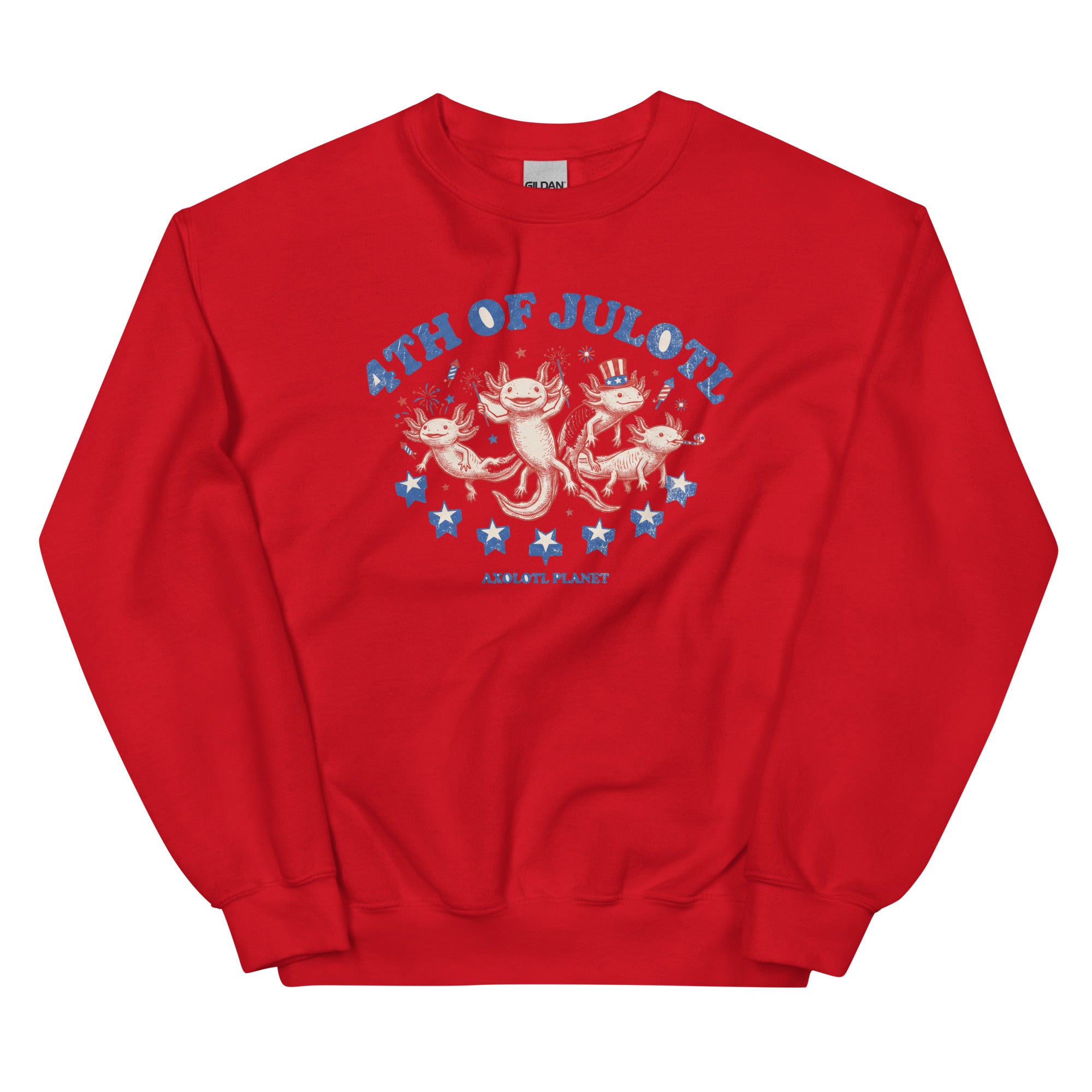 4th of Julotl Parade axolotl Sweatshirt mockup