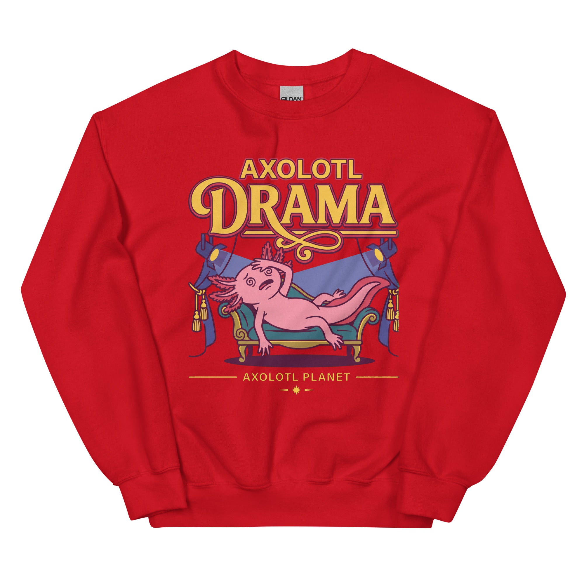 Axolotl Drama axolotl Sweatshirt mockup