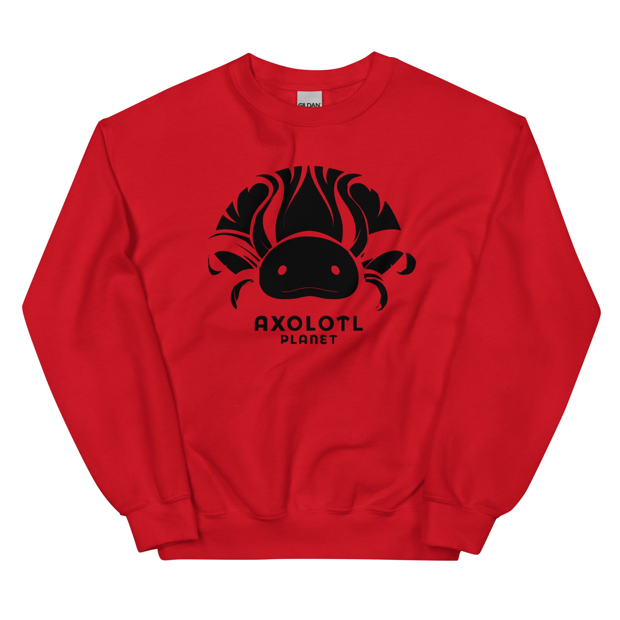 Axolotl Planet Logo (Black) axolotl Sweatshirt mockup