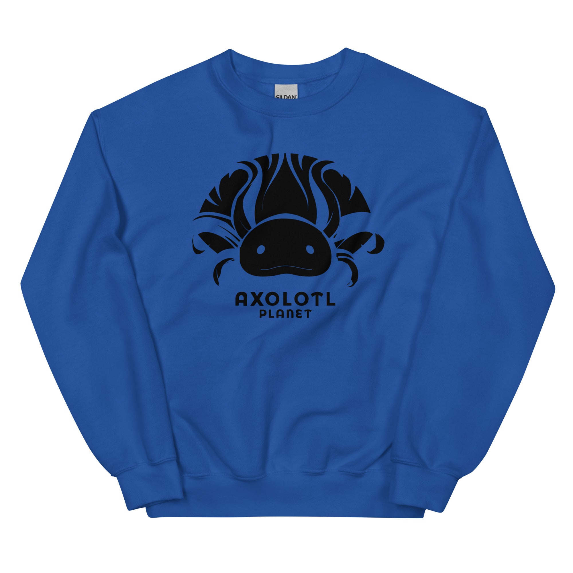 Axolotl Planet Logo (Black) axolotl Sweatshirt mockup