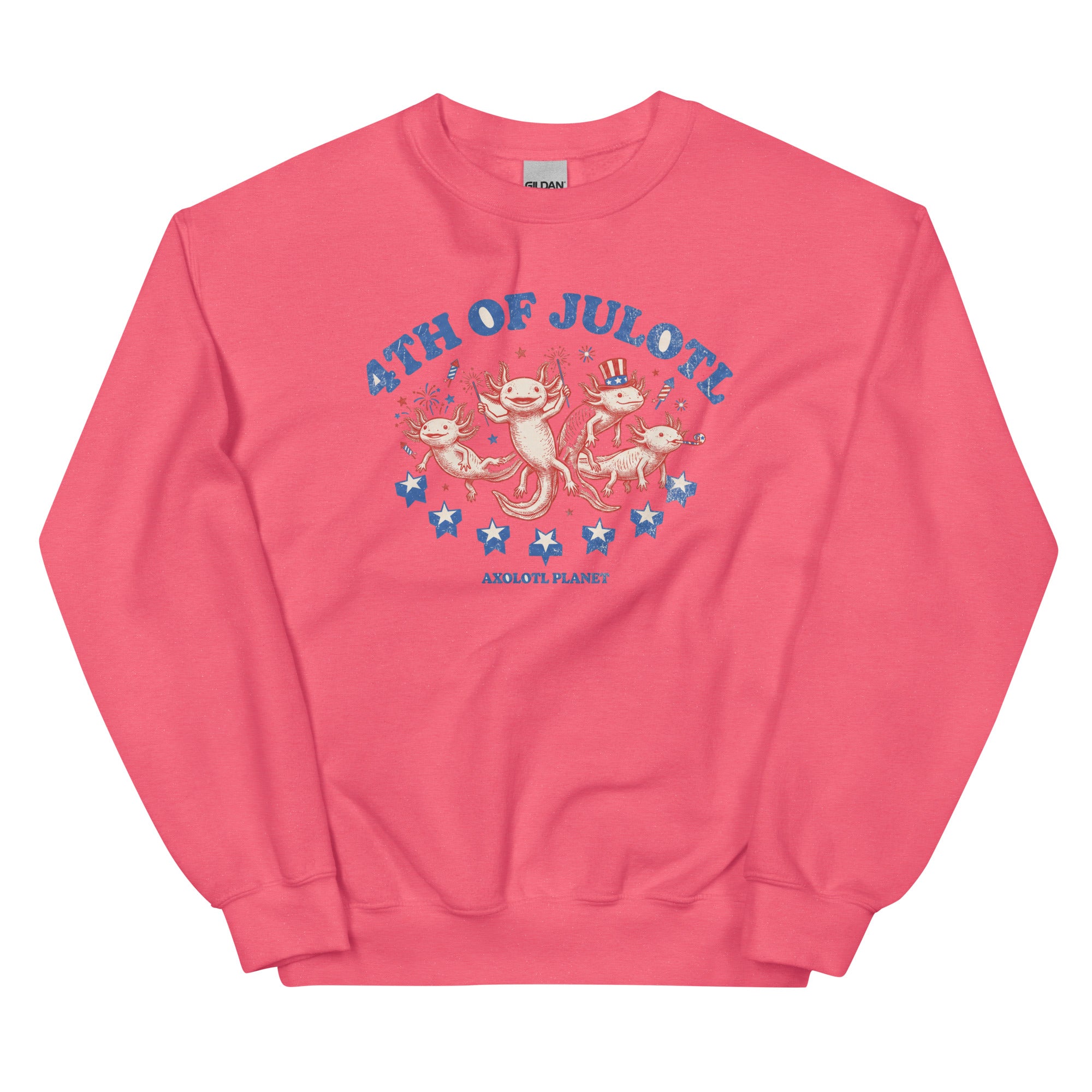 4th of Julotl Parade axolotl Sweatshirt mockup