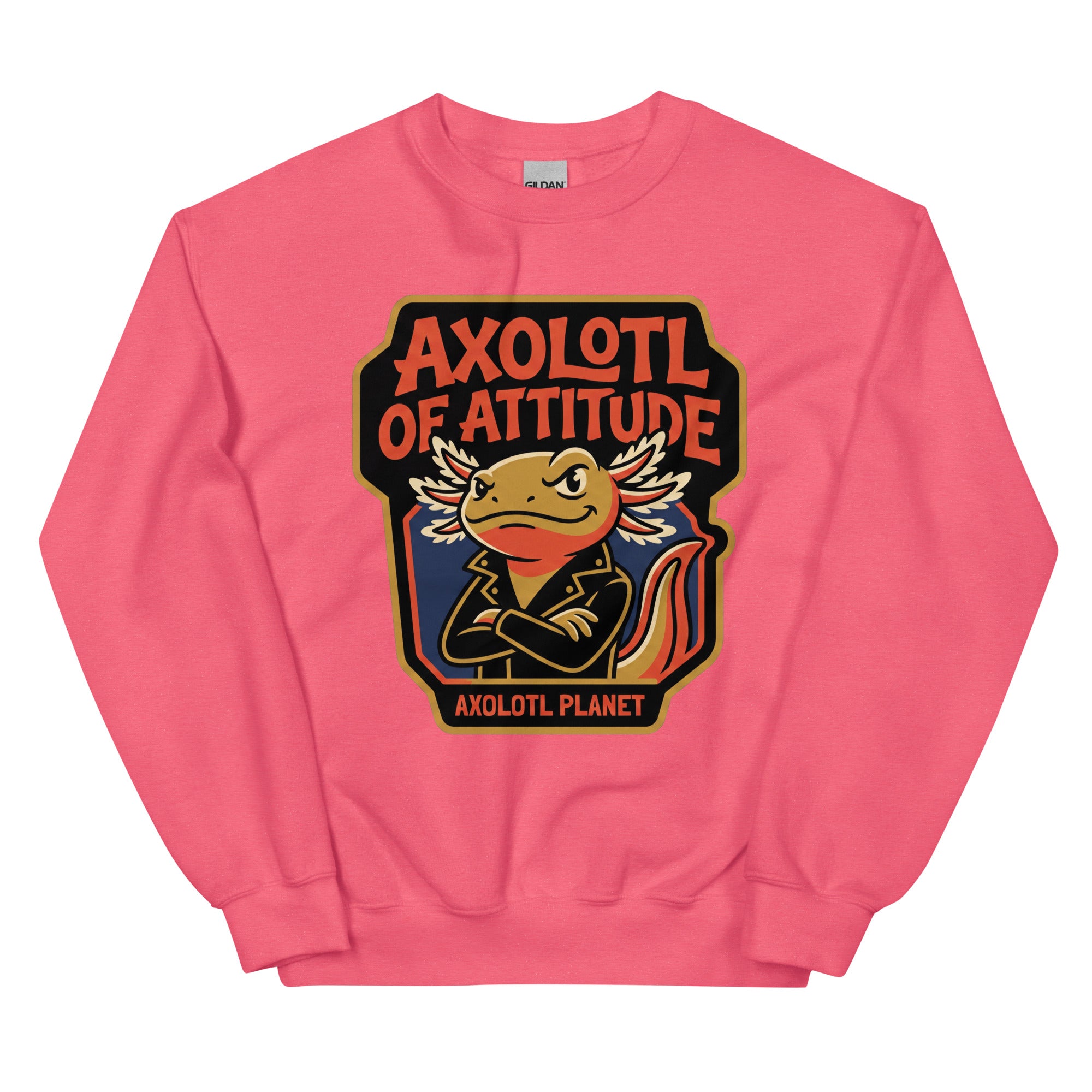 Axolotl of Attitude axolotl Sweatshirt mockup