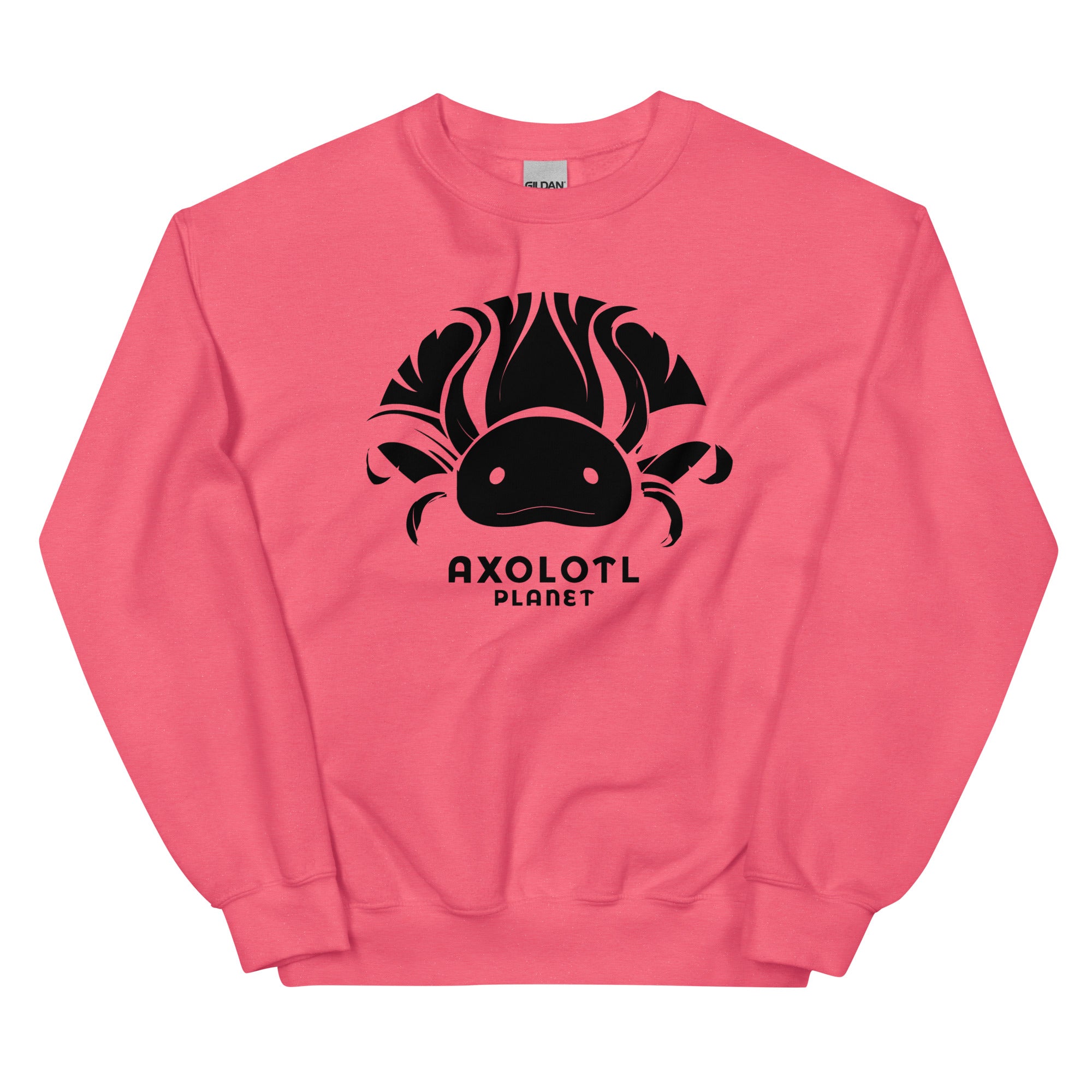 Axolotl Planet Logo (Black) axolotl Sweatshirt mockup