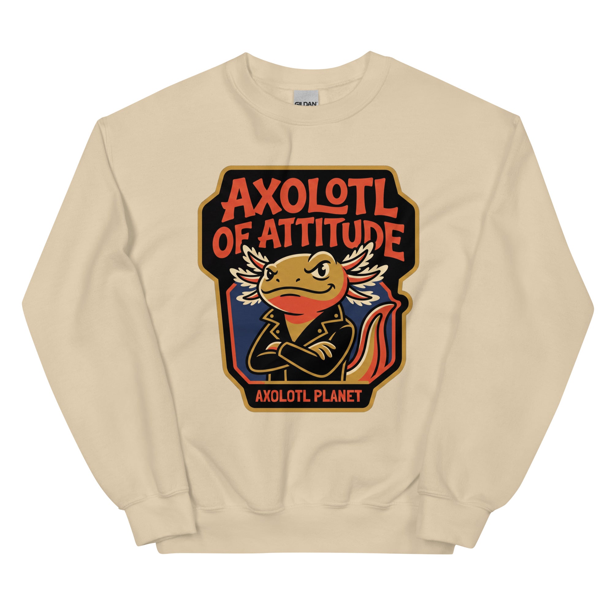 Axolotl of Attitude axolotl Sweatshirt mockup