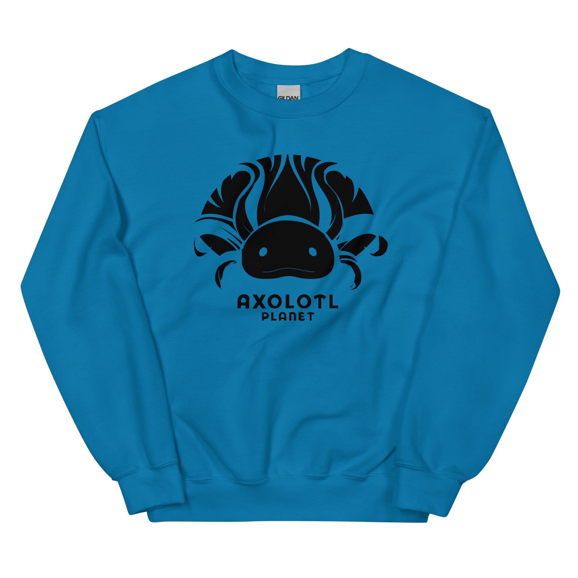 Axolotl Planet Logo (Black) axolotl Sweatshirt mockup