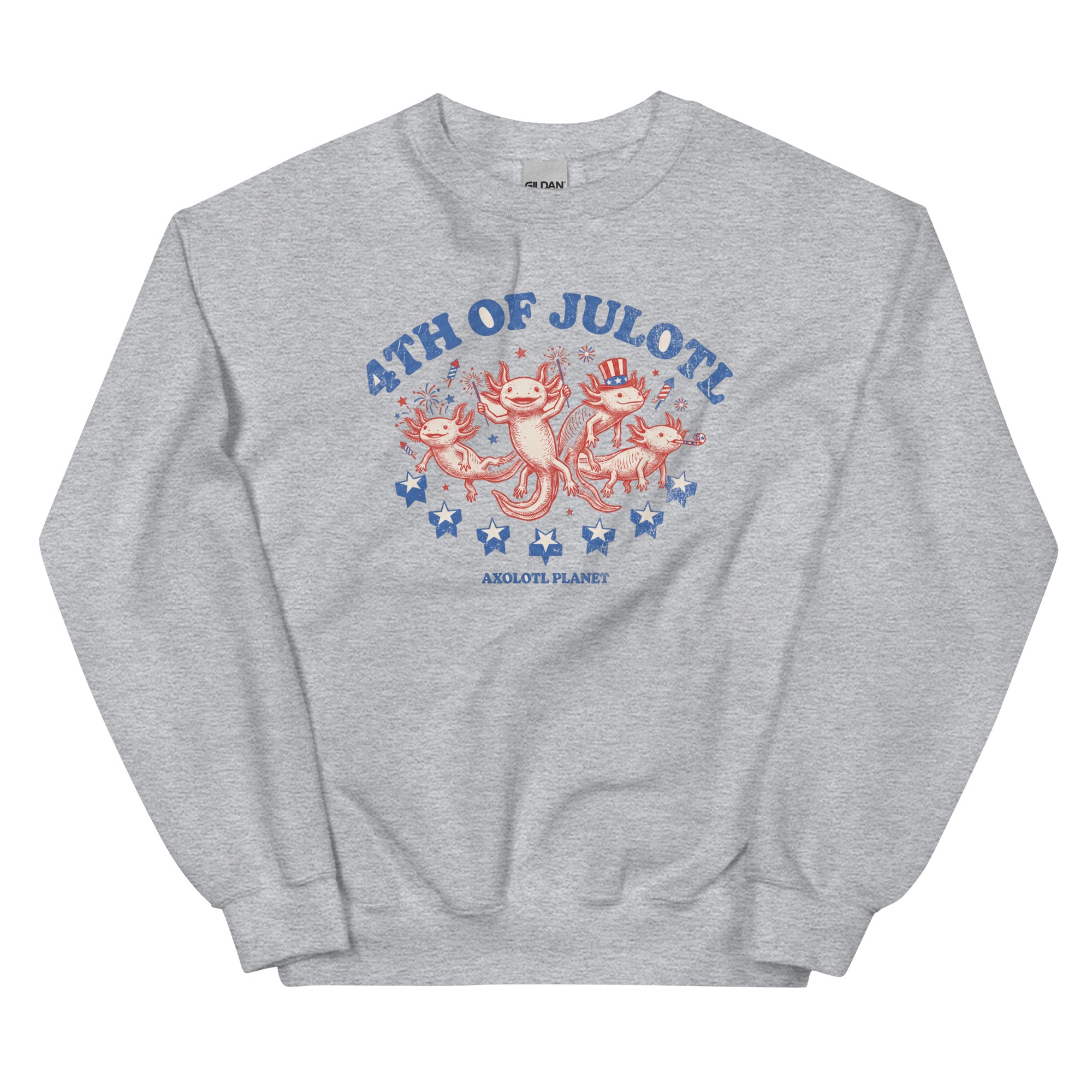4th of Julotl Parade axolotl Sweatshirt mockup