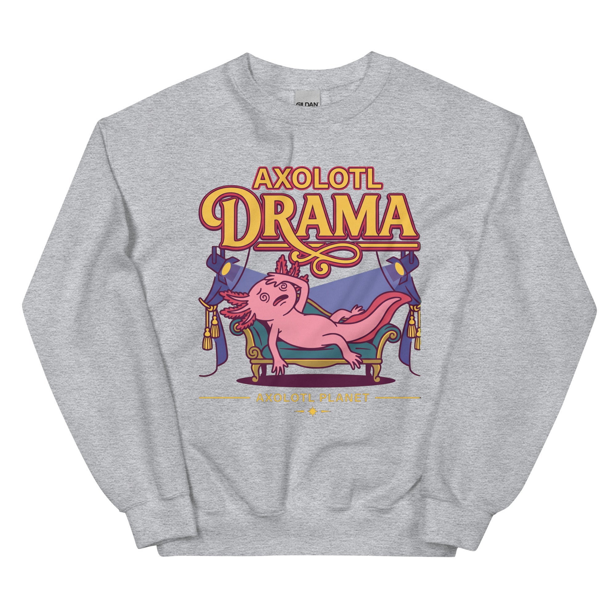 Axolotl Drama axolotl Sweatshirt mockup