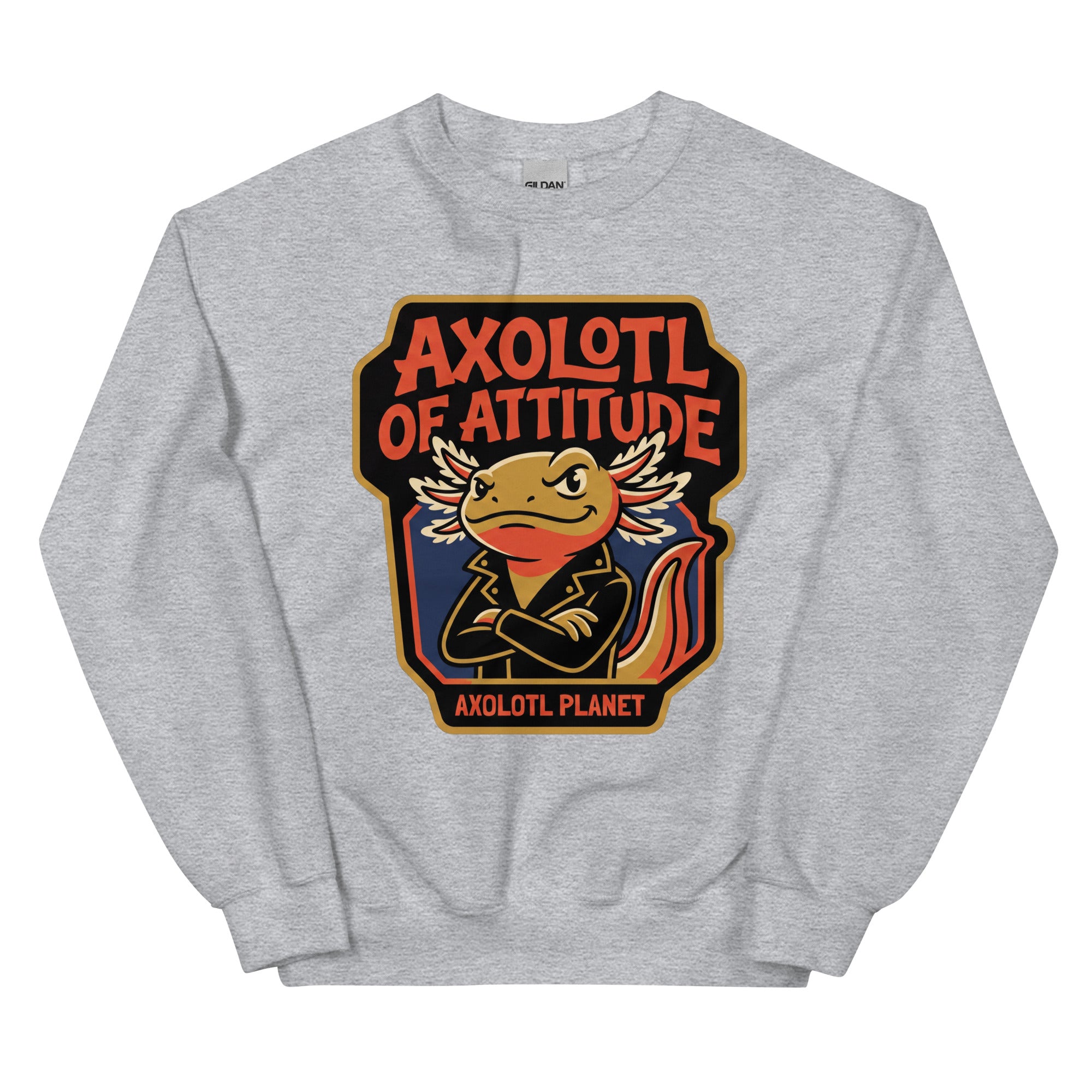 Axolotl of Attitude axolotl Sweatshirt mockup