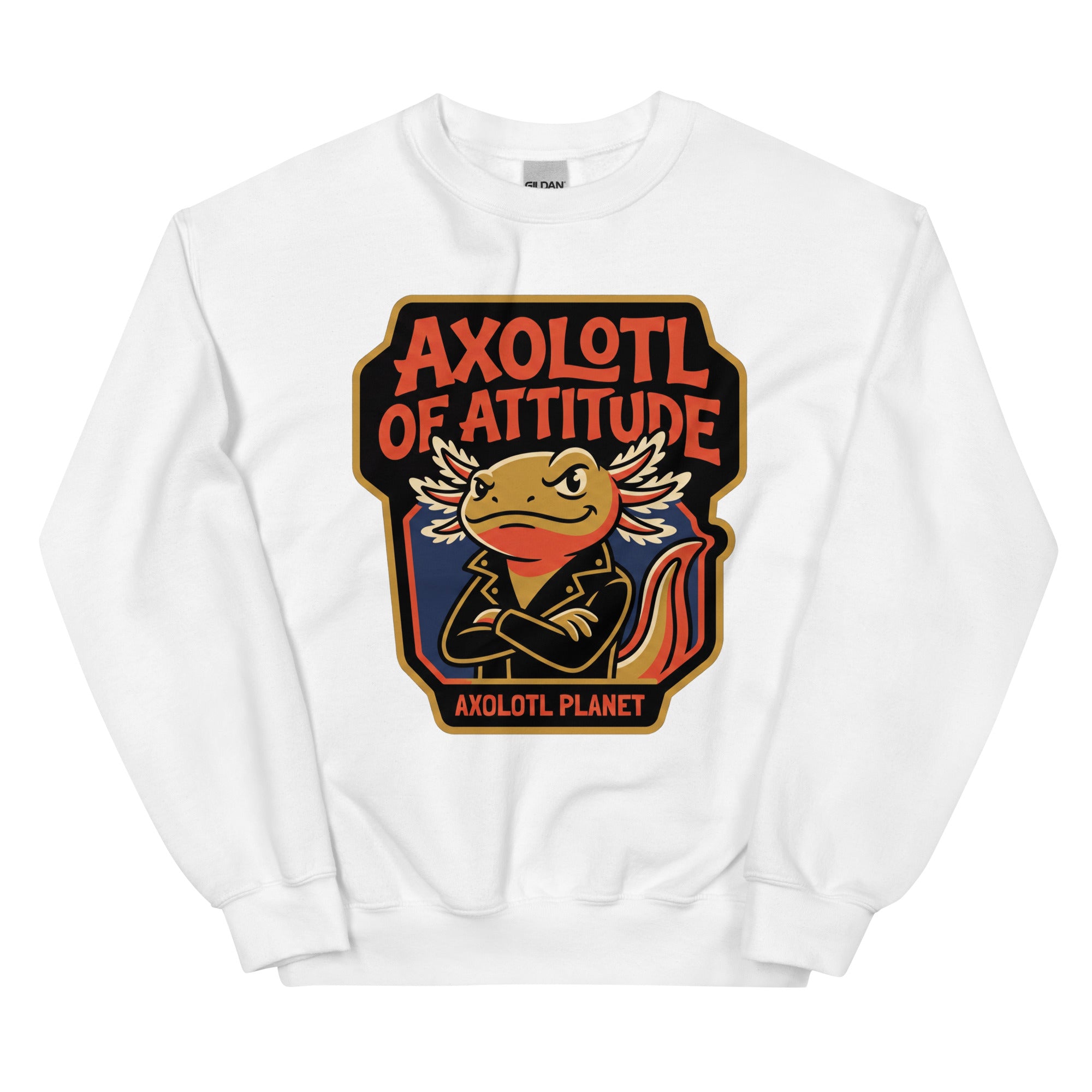 Axolotl of Attitude axolotl Sweatshirt mockup