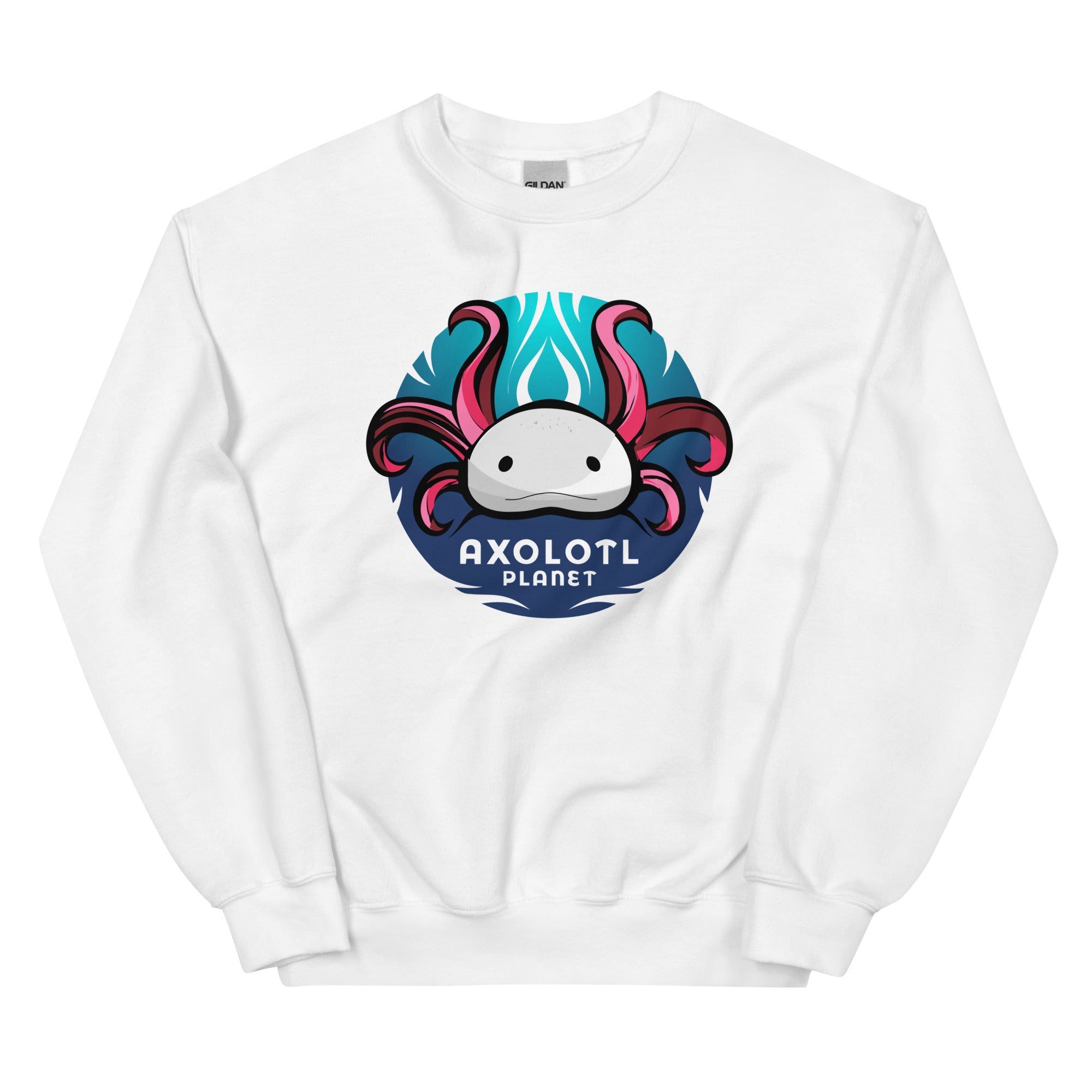 Axolotl Planet Logo axolotl Sweatshirt mockup