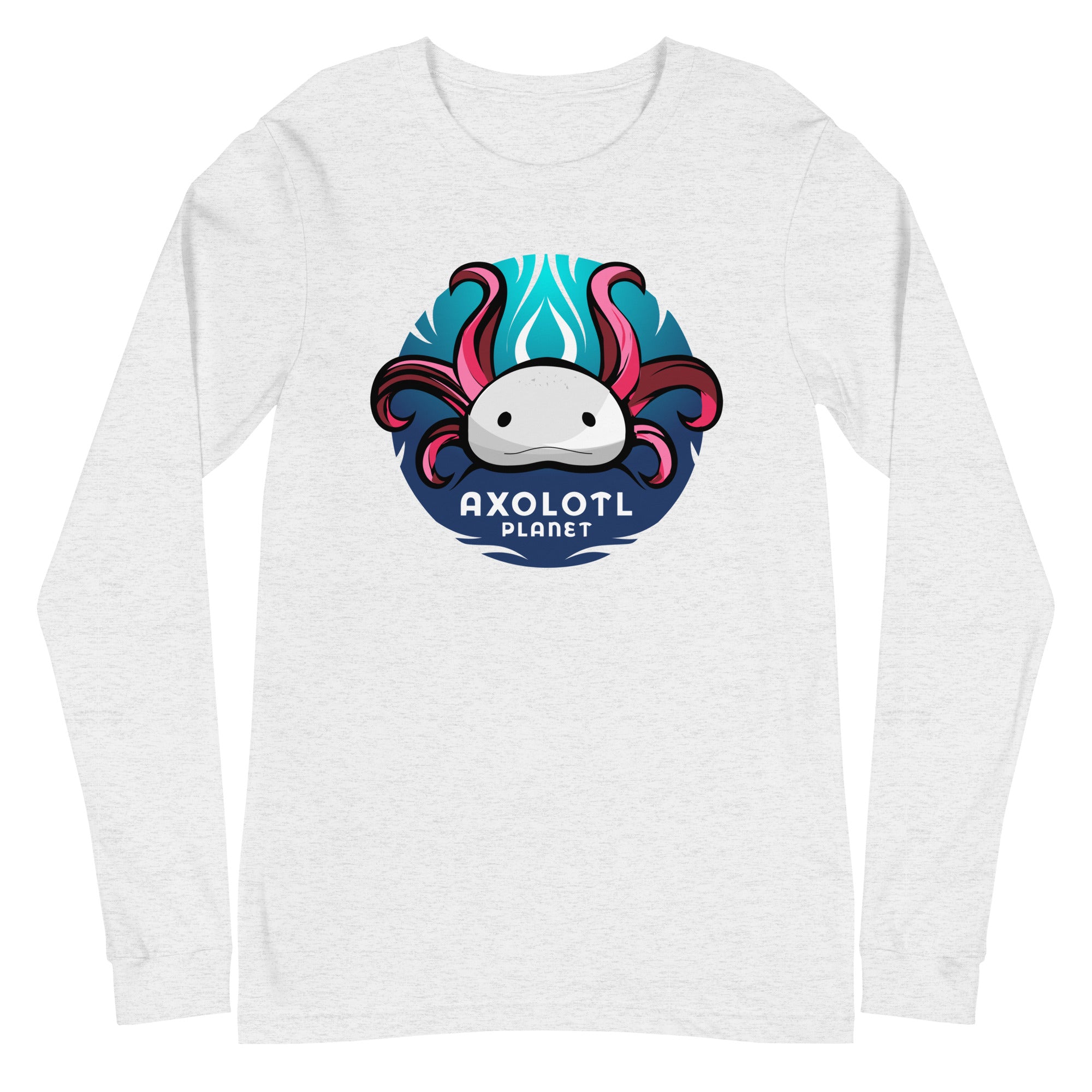 Axolotl Planet Logo axolotl Long Sleeve Tee mockup