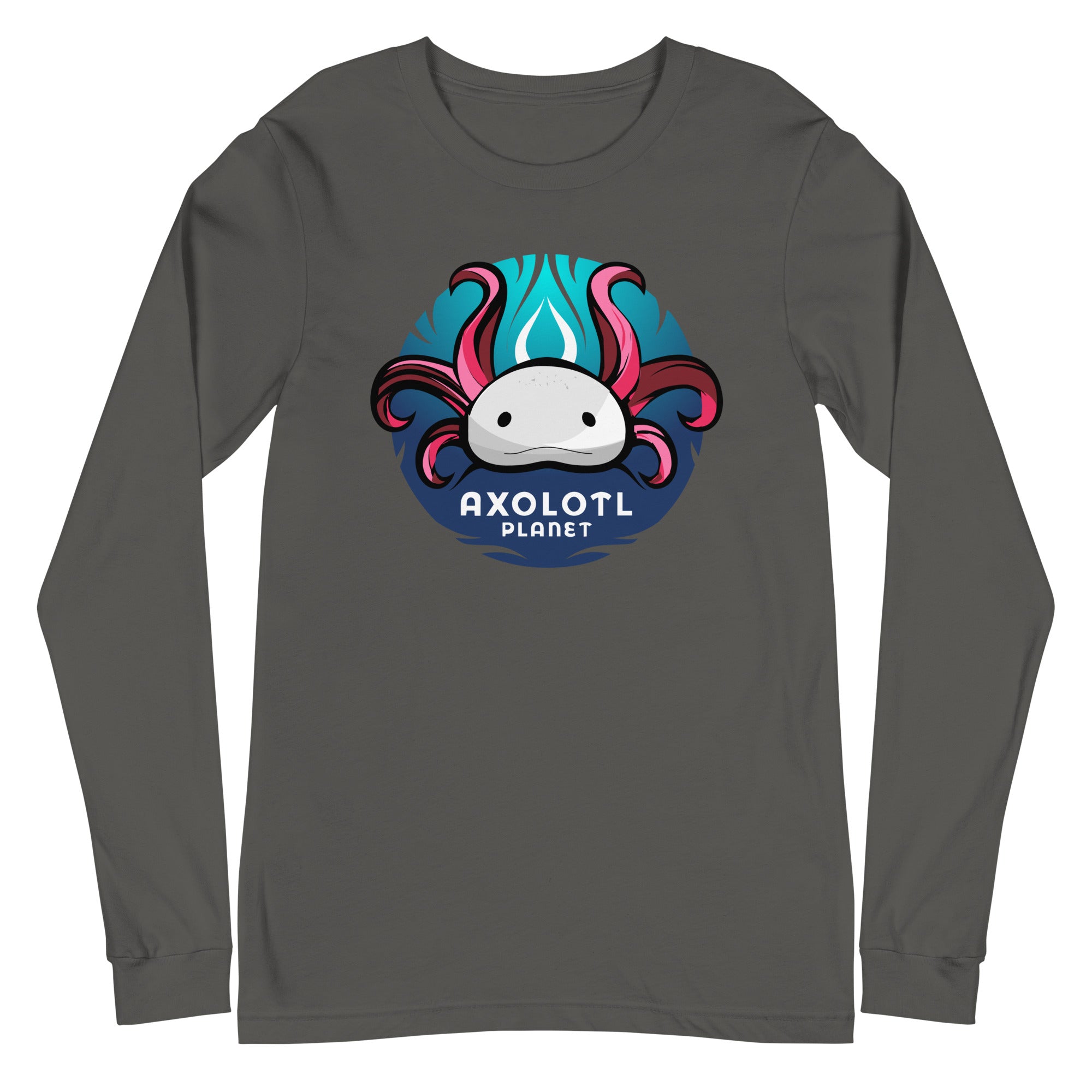 Axolotl Planet Logo axolotl Long Sleeve Tee mockup