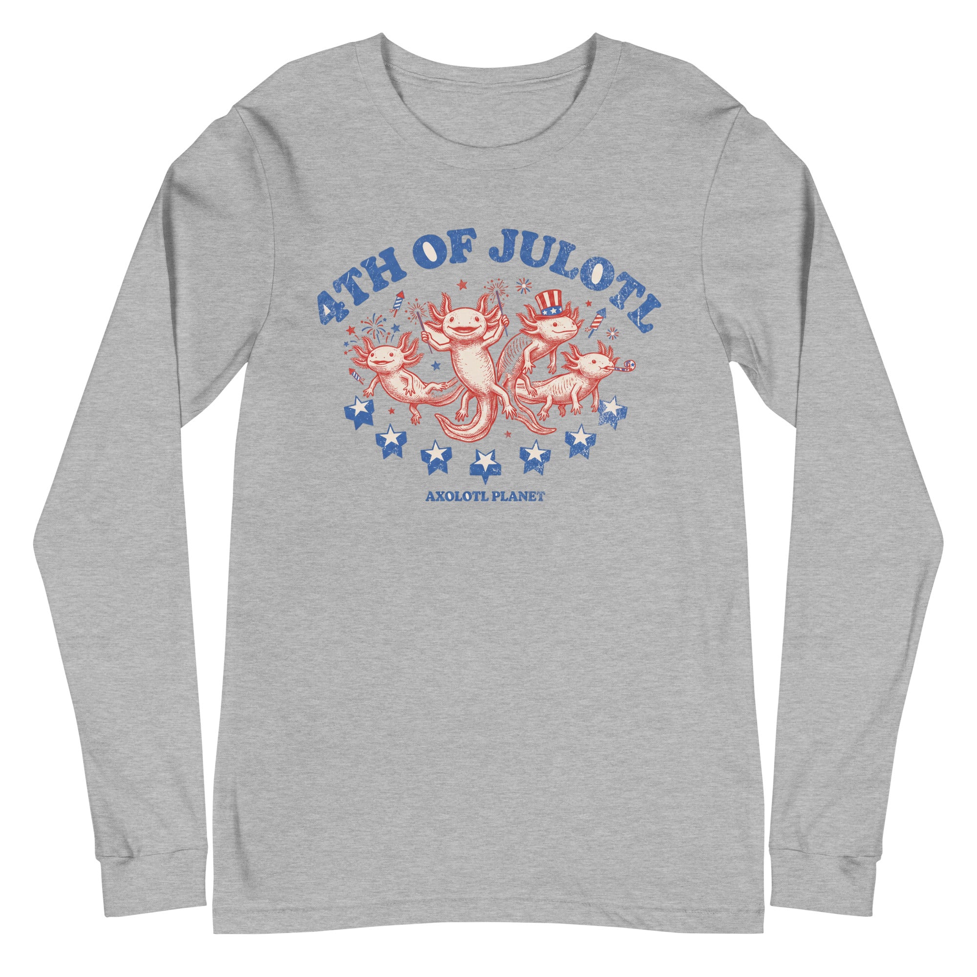 4th of Julotl Parade axolotl Long Sleeve Tee mockup