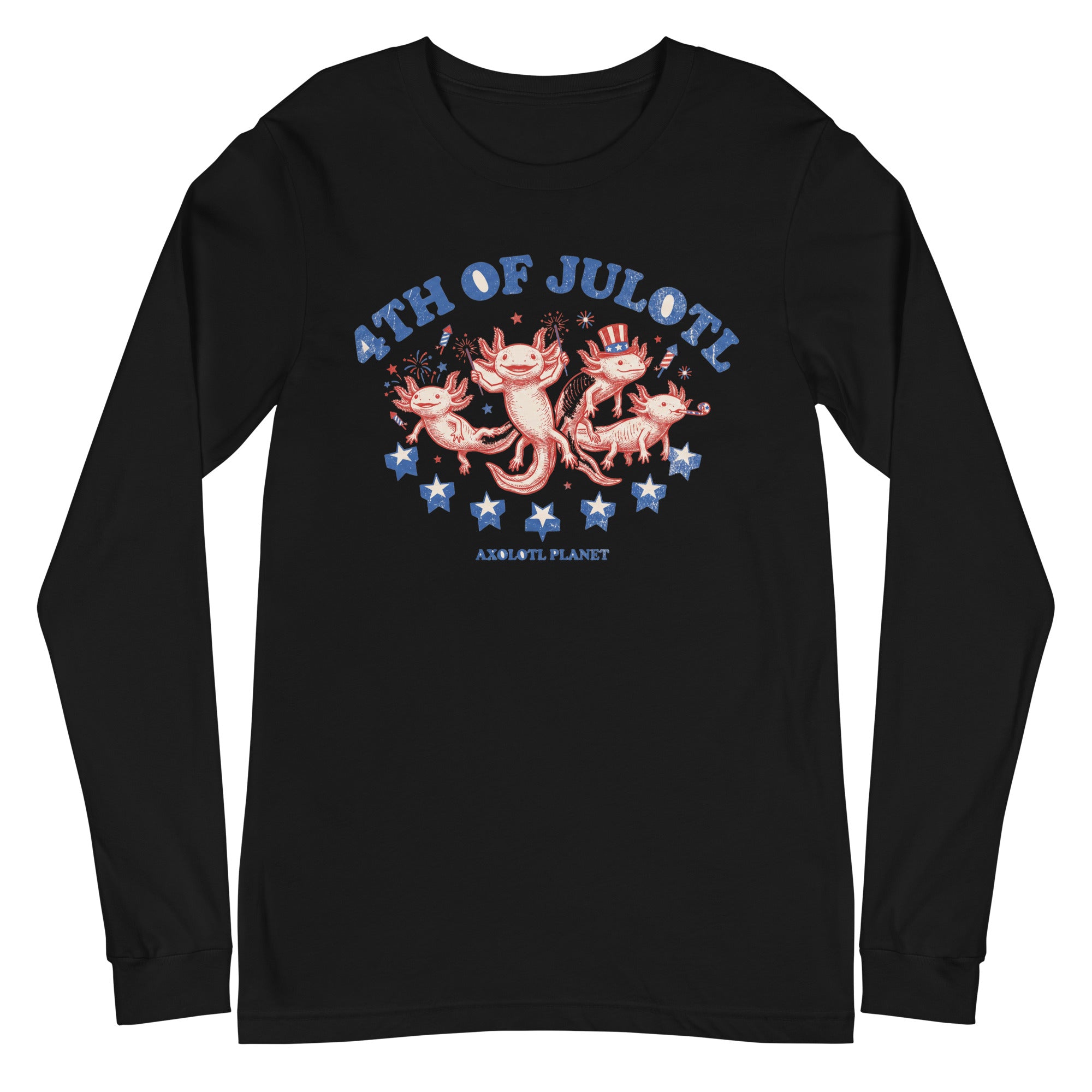 4th of Julotl Parade axolotl Long Sleeve Tee mockup