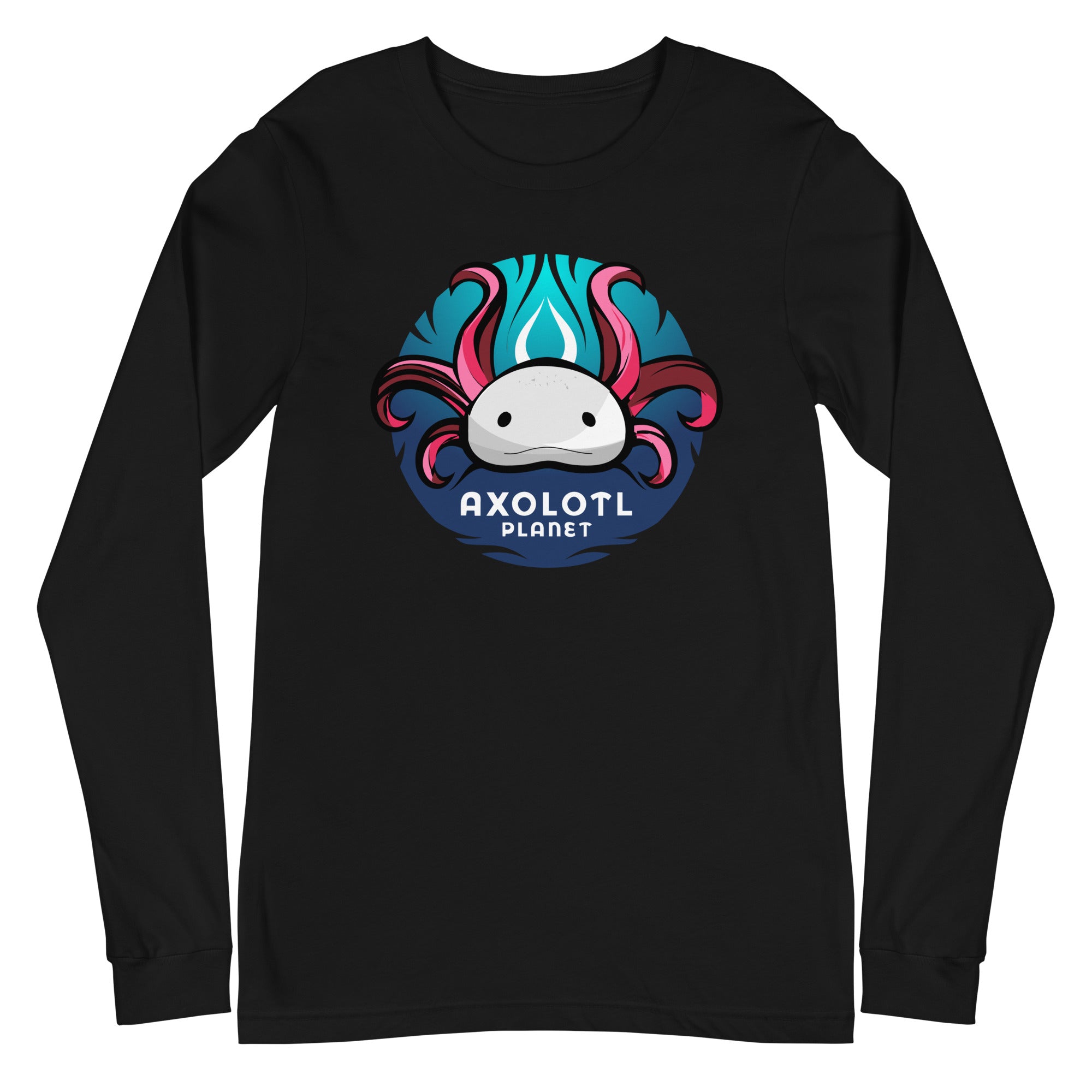 Axolotl Planet Logo axolotl Long Sleeve Tee mockup
