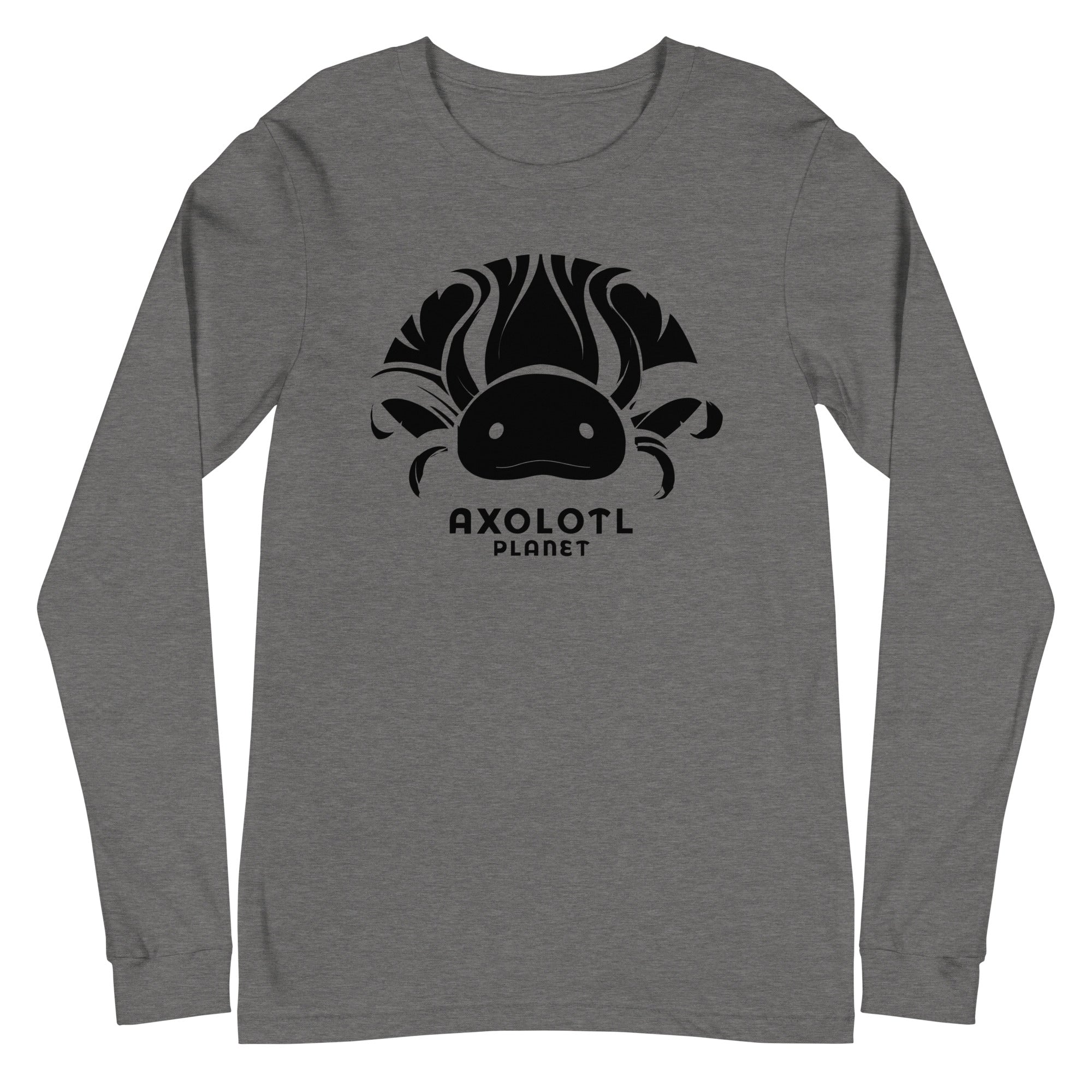 Axolotl Planet Logo (Black) axolotl Long Sleeve Tee mockup