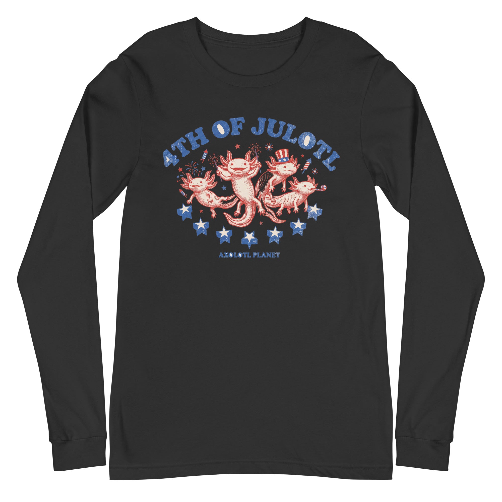 4th of Julotl Parade axolotl Long Sleeve Tee mockup