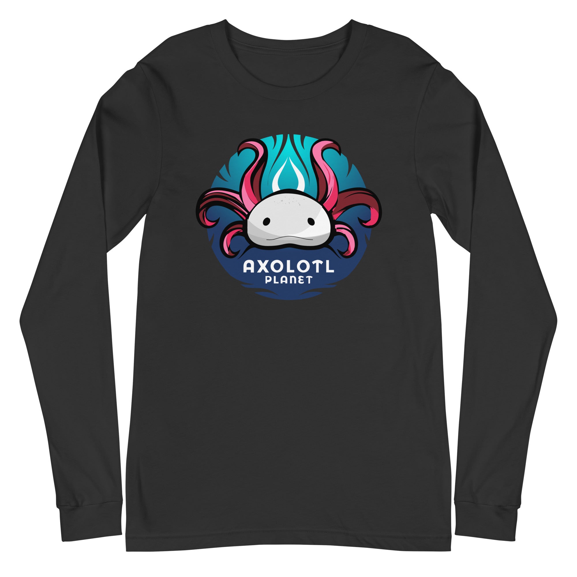 Axolotl Planet Logo axolotl Long Sleeve Tee mockup
