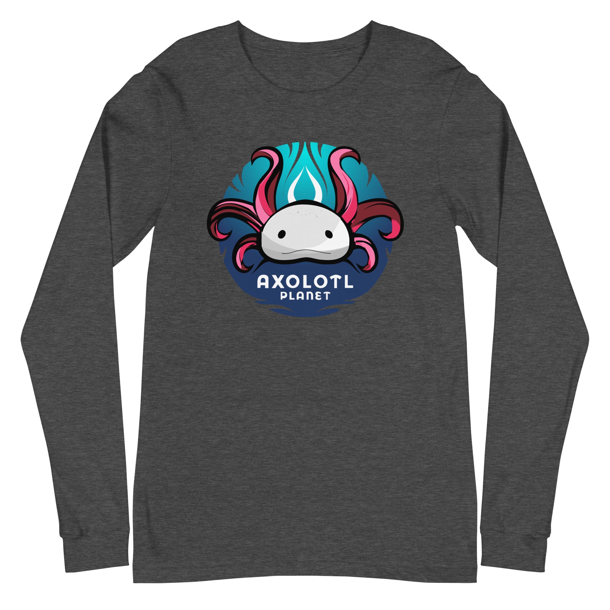 Axolotl Planet Logo axolotl Long Sleeve Tee mockup
