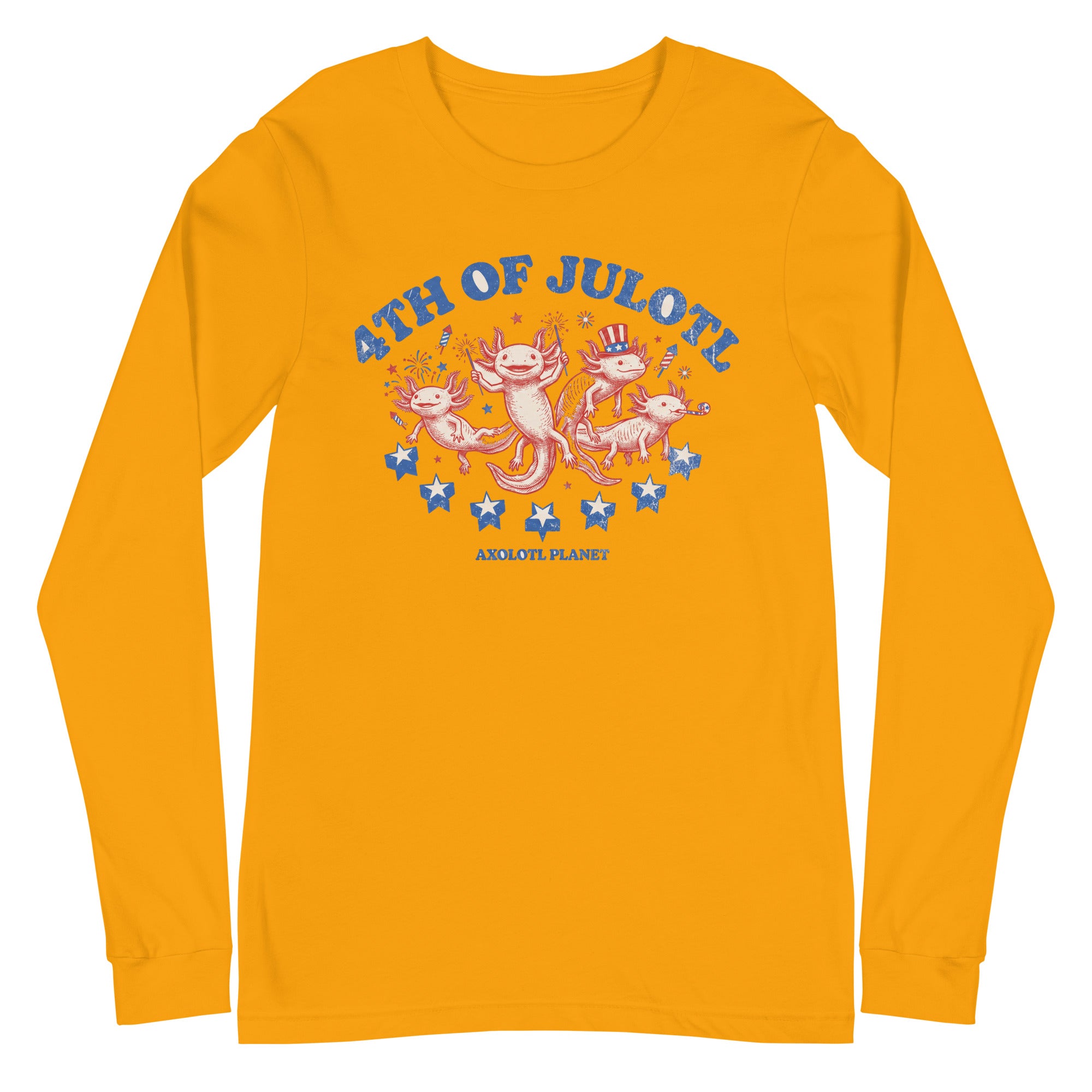4th of Julotl Parade axolotl Long Sleeve Tee mockup