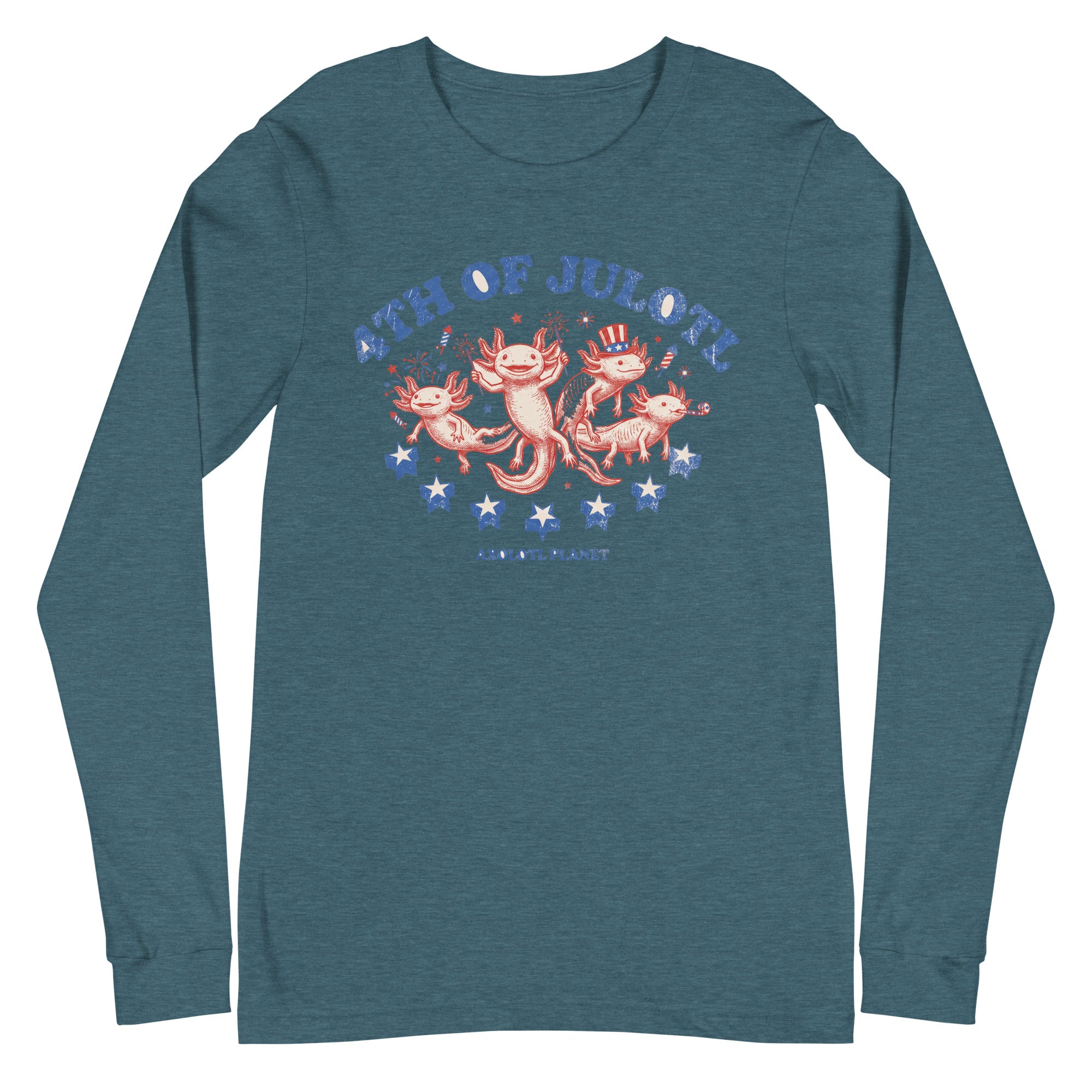 4th of Julotl Parade axolotl Long Sleeve Tee mockup