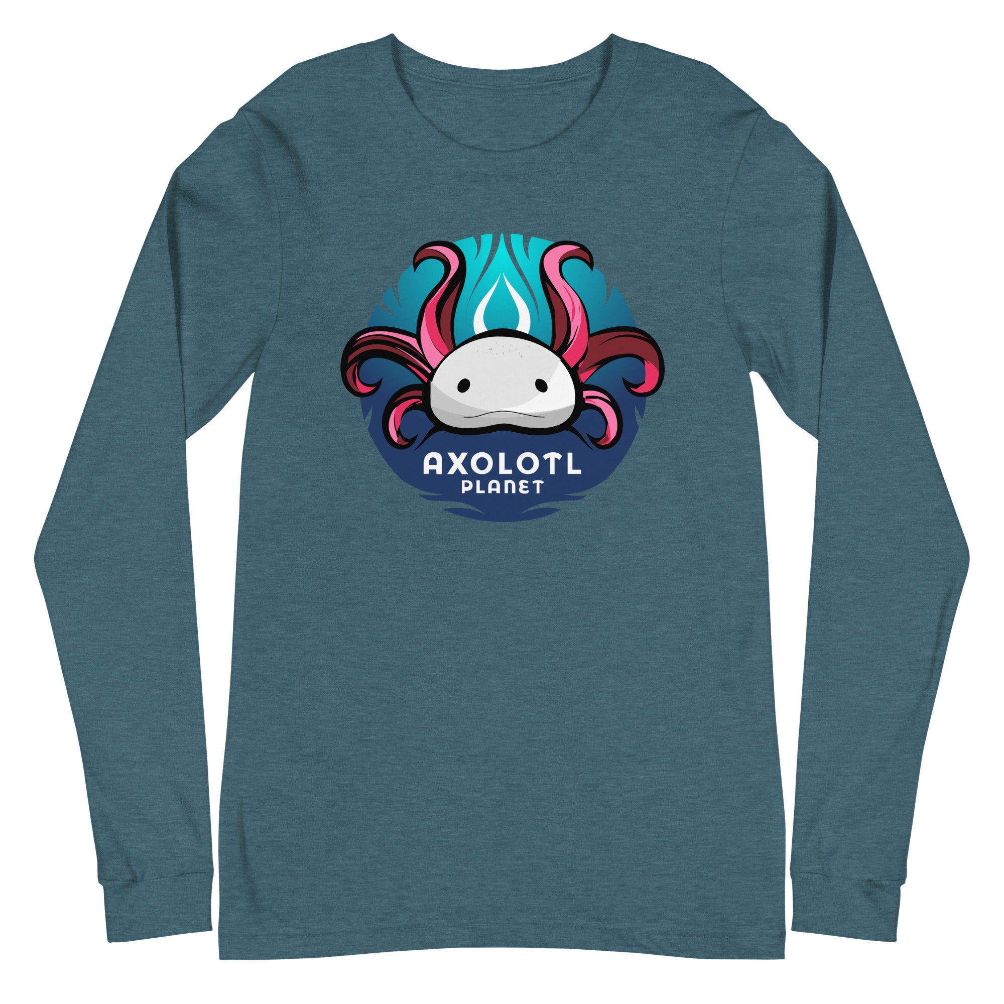 Axolotl Planet Logo axolotl Long Sleeve Tee mockup