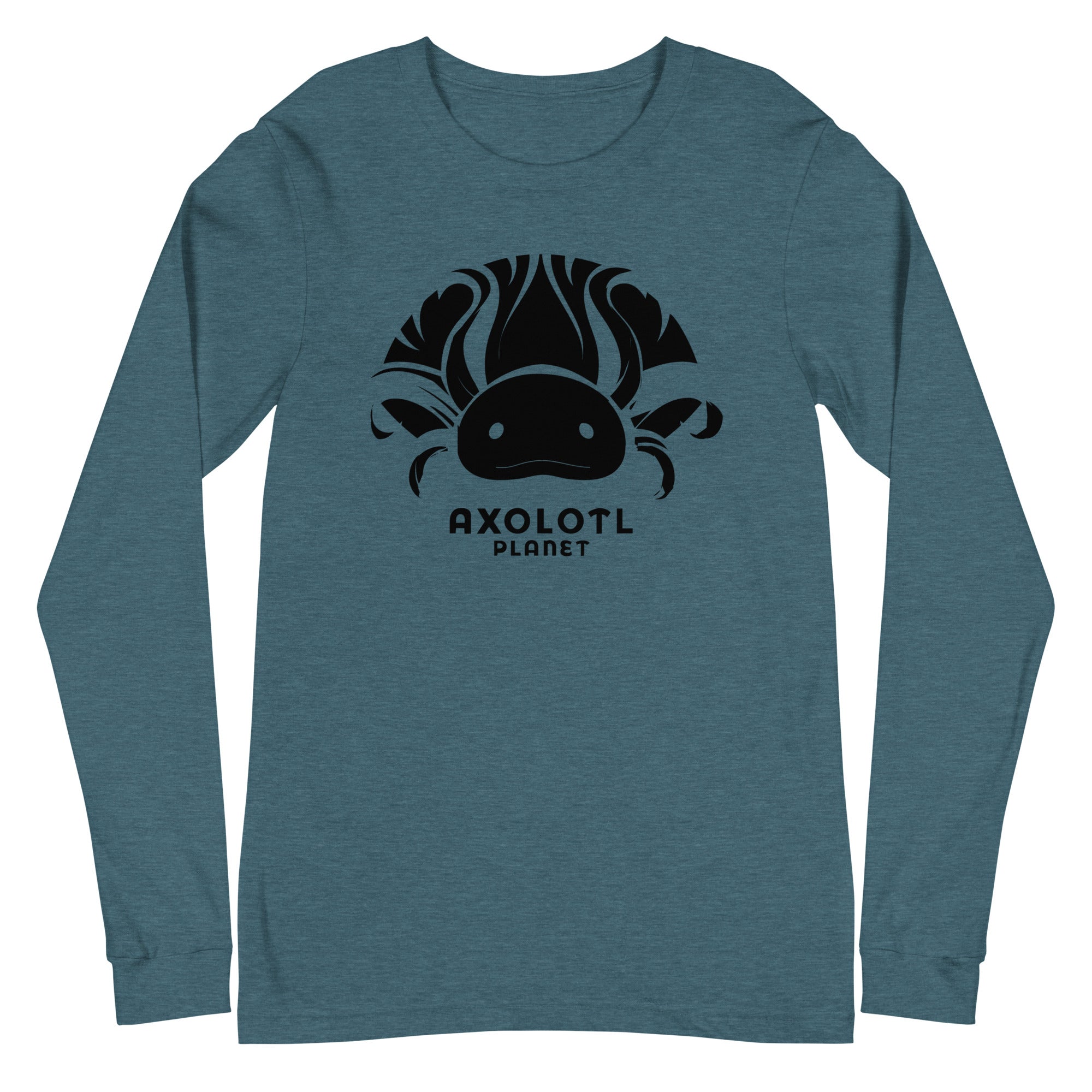 Axolotl Planet Logo (Black) axolotl Long Sleeve Tee mockup