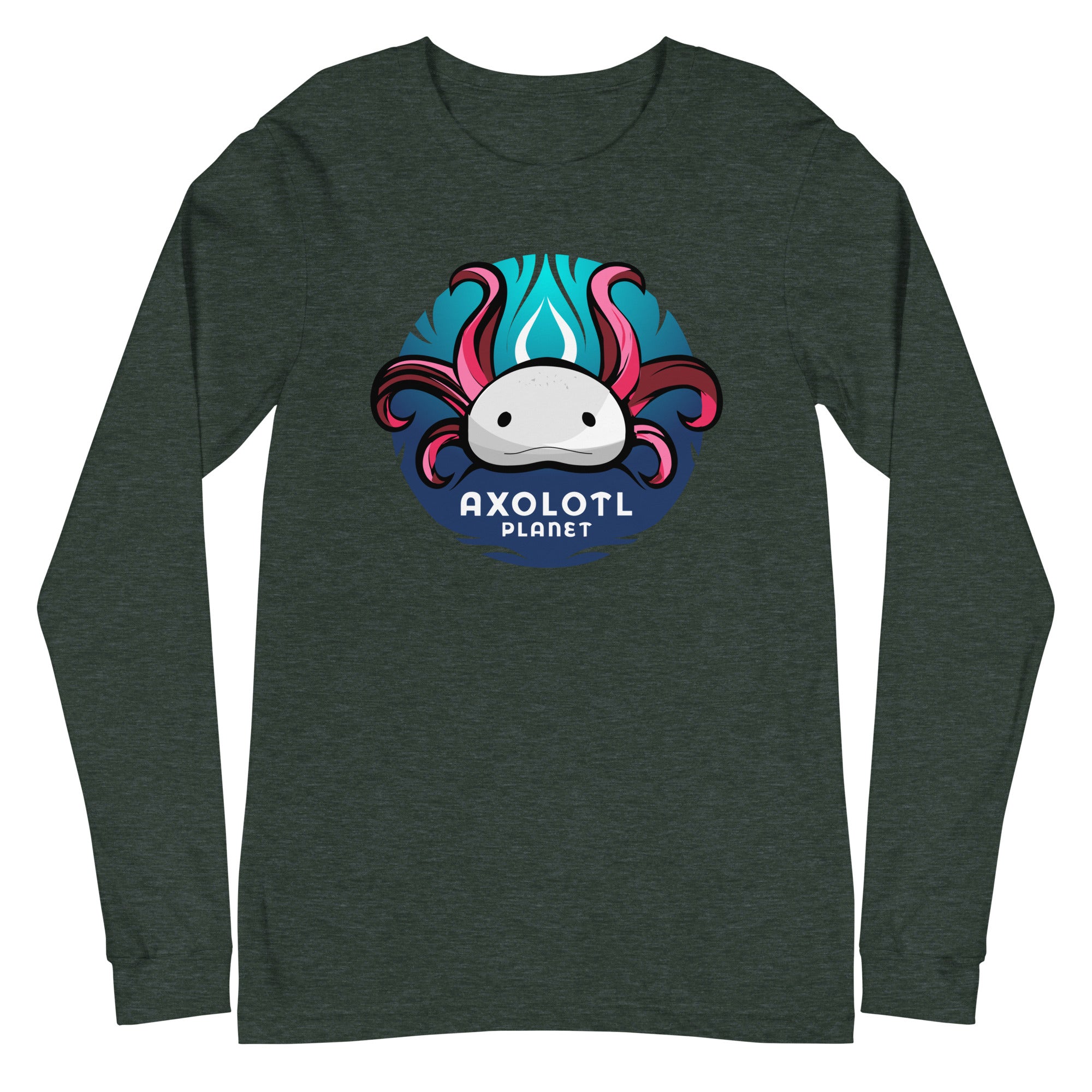 Axolotl Planet Logo axolotl Long Sleeve Tee mockup