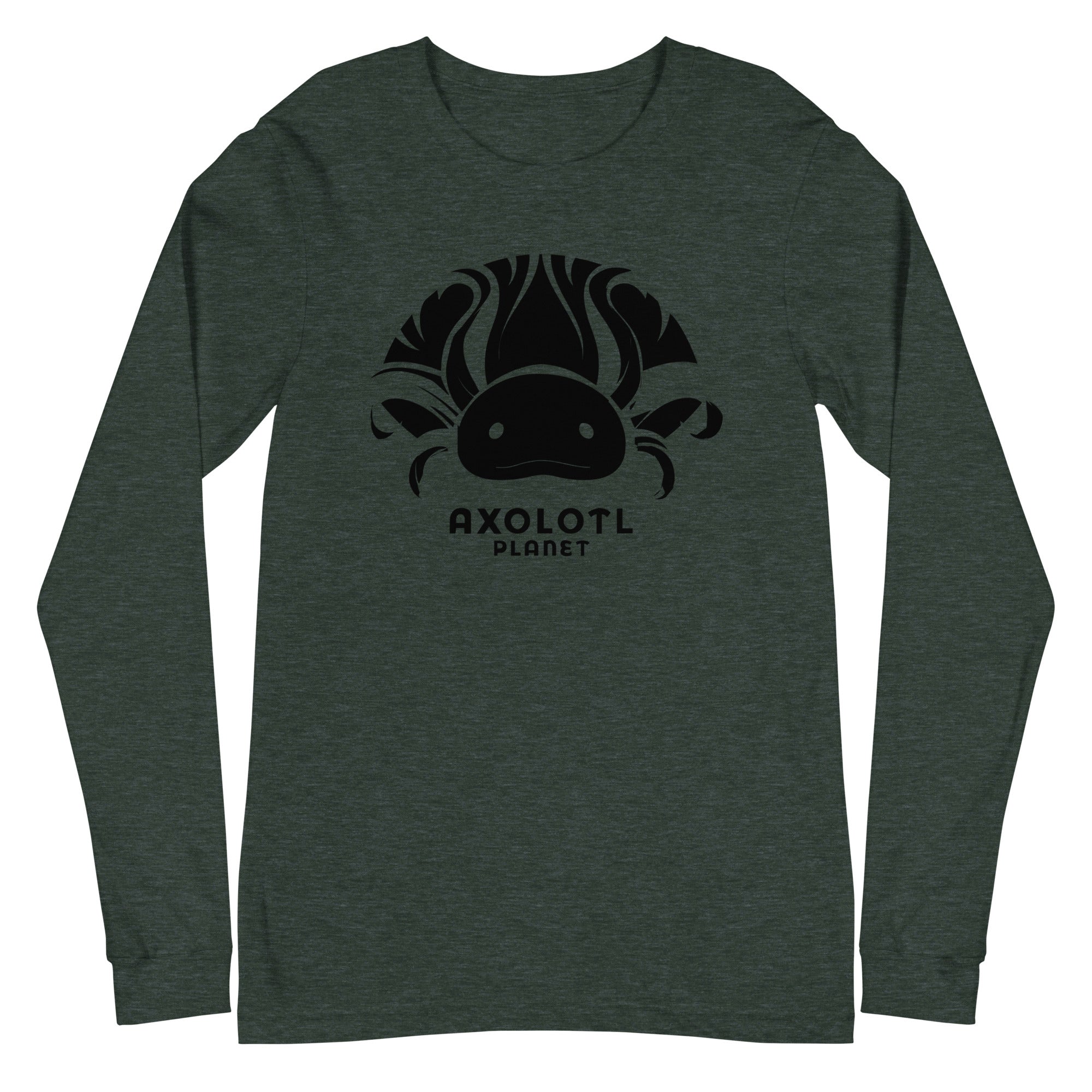 Axolotl Planet Logo (Black) axolotl Long Sleeve Tee mockup