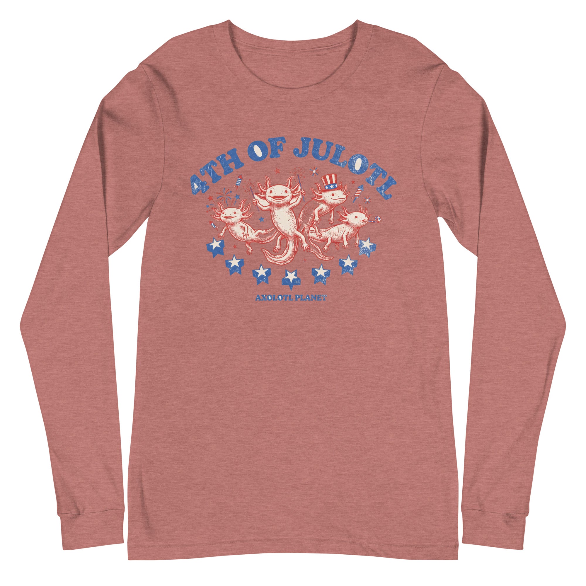 4th of Julotl Parade axolotl Long Sleeve Tee mockup