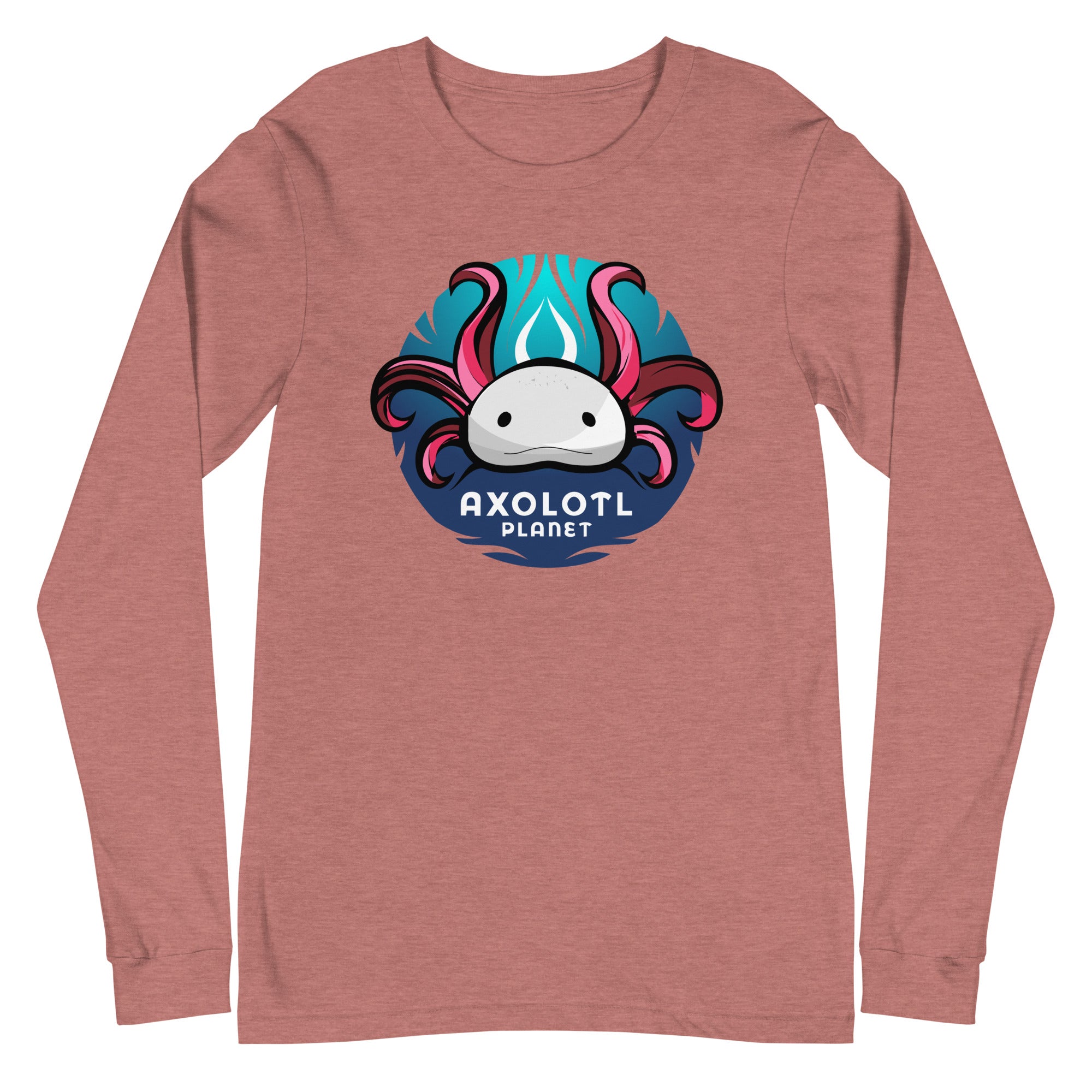 Axolotl Planet Logo axolotl Long Sleeve Tee mockup