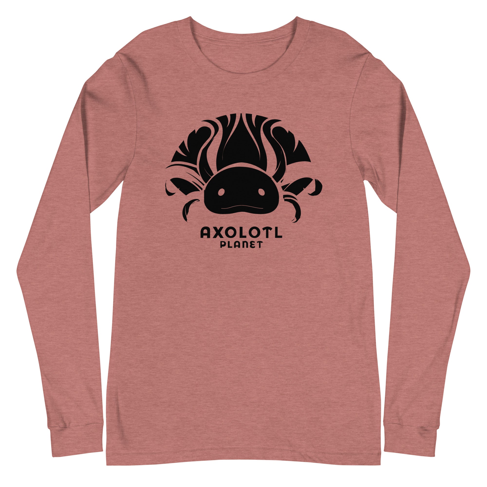 Axolotl Planet Logo (Black) axolotl Long Sleeve Tee mockup