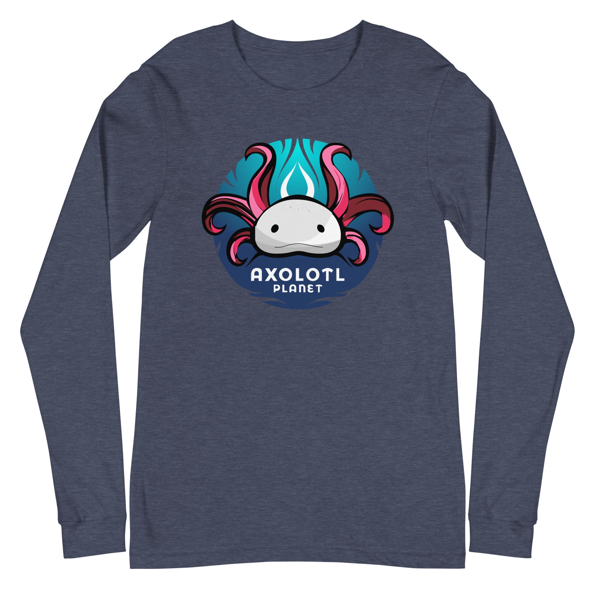 Axolotl Planet Logo axolotl Long Sleeve Tee mockup
