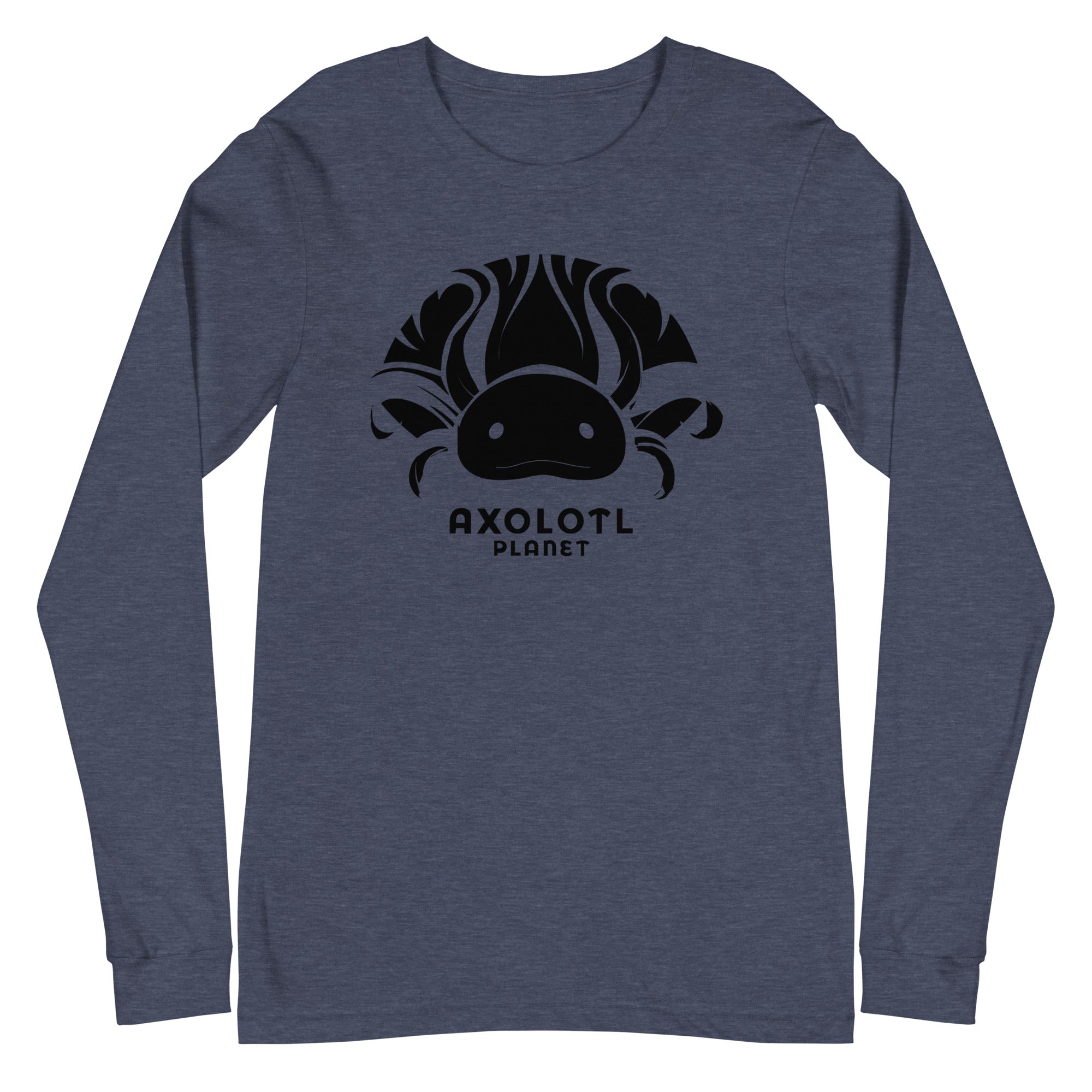 Axolotl Planet Logo (Black) axolotl Long Sleeve Tee mockup