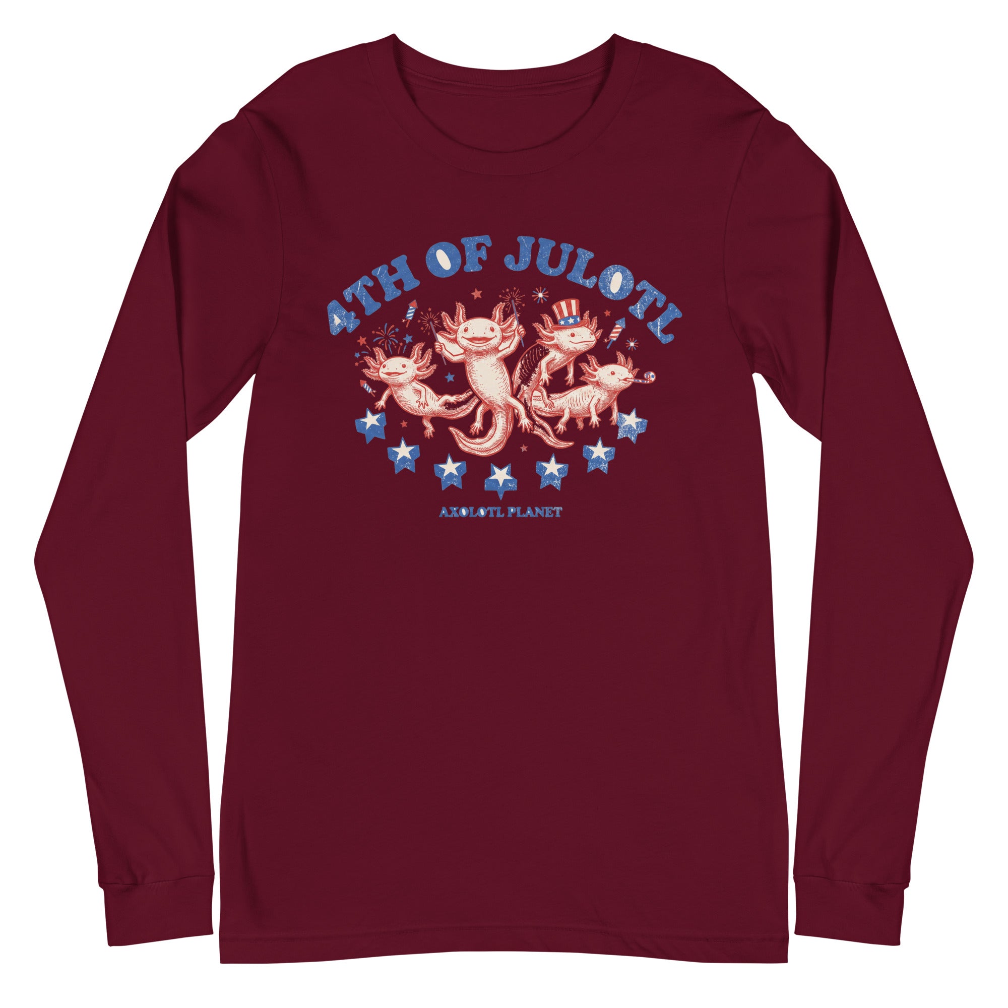 4th of Julotl Parade axolotl Long Sleeve Tee mockup