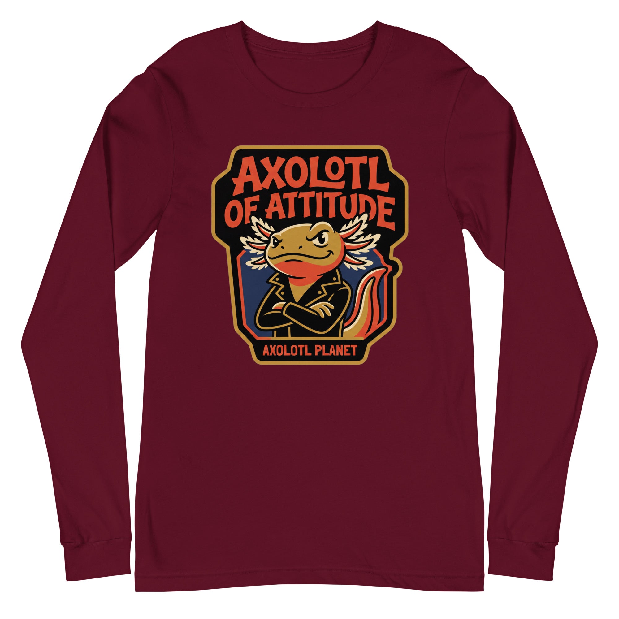 Axolotl of Attitude axolotl Long Sleeve Tee mockup