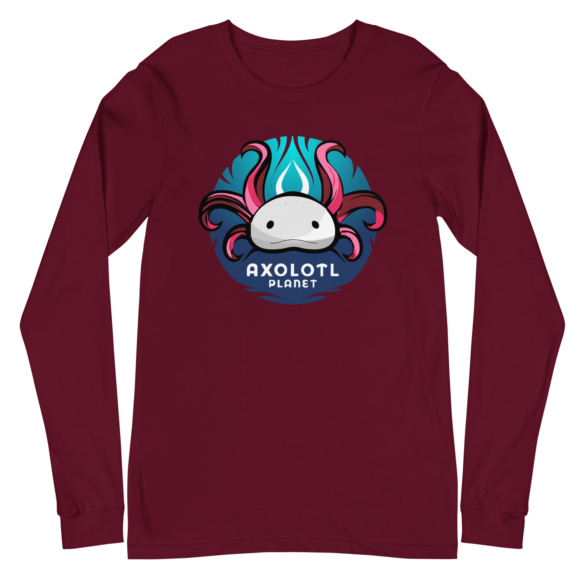 Axolotl Planet Logo axolotl Long Sleeve Tee mockup