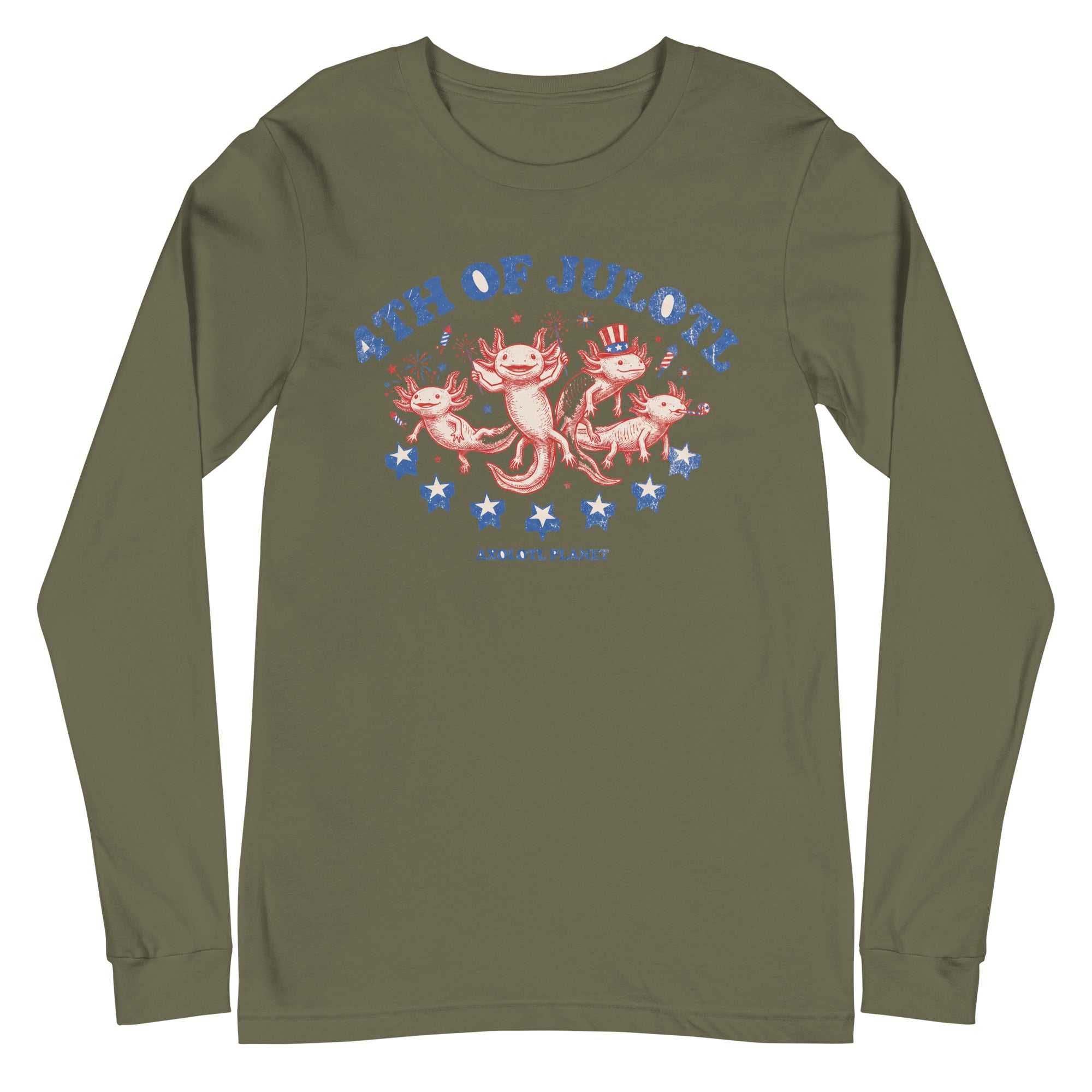 4th of Julotl Parade axolotl Long Sleeve Tee mockup