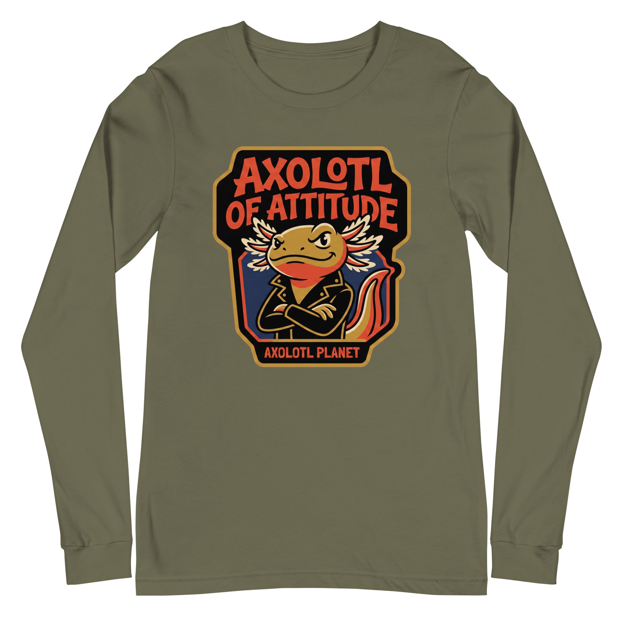 Axolotl of Attitude axolotl Long Sleeve Tee mockup