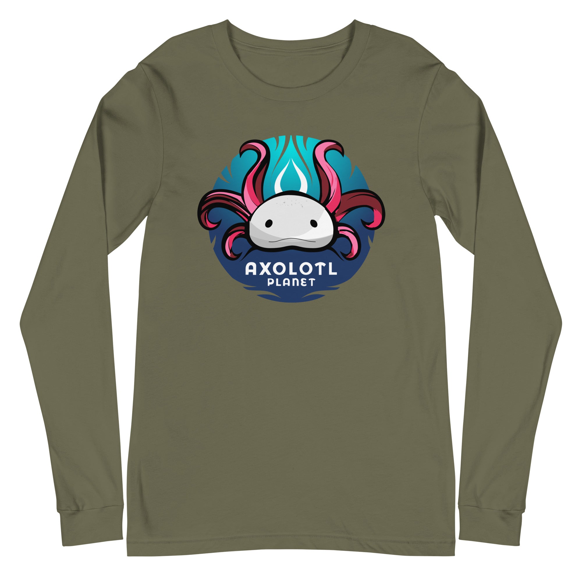 Axolotl Planet Logo axolotl Long Sleeve Tee mockup