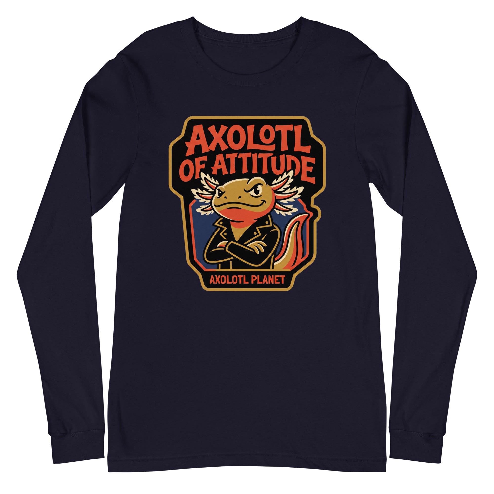 Axolotl of Attitude axolotl Long Sleeve Tee mockup