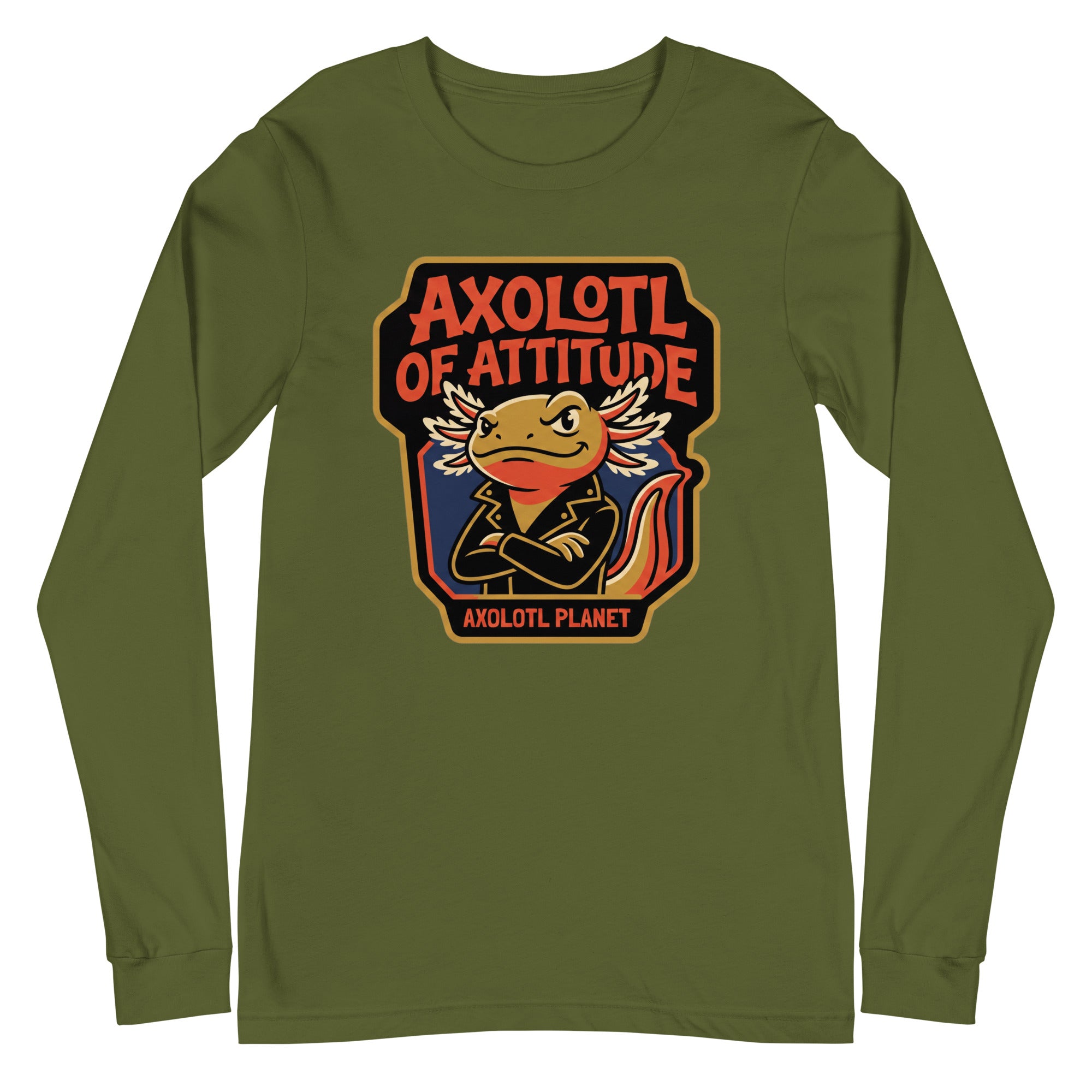 Axolotl of Attitude axolotl Long Sleeve Tee mockup